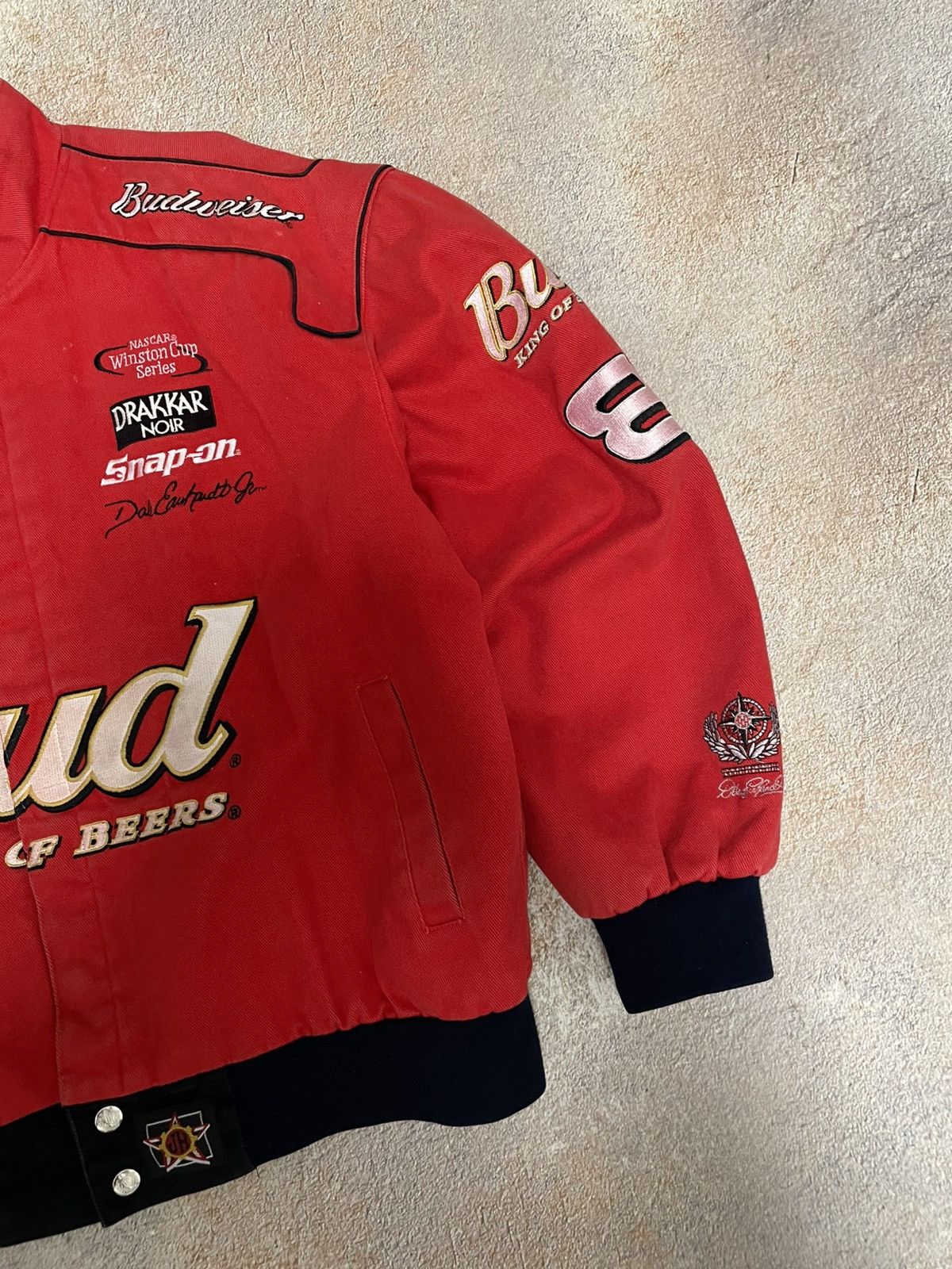 NASCAR Vintage Bud Kind of Beers Heavy Canvas Baggy Bomber Size US L / EU 52-54 / 3 - 5 Thumbnail