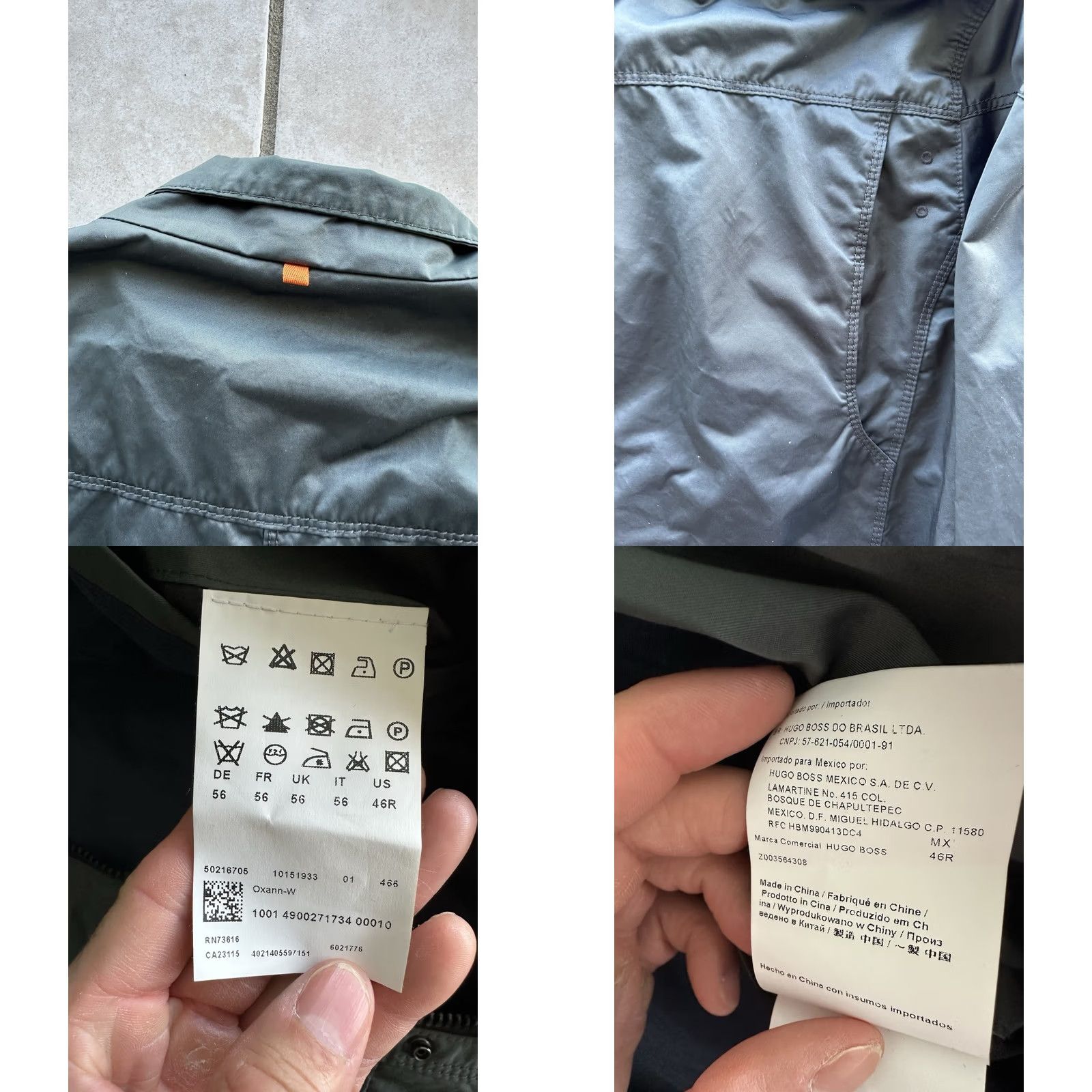 Hugo Boss HUGO BOSS Orange Label Oxann Wax Jacket Multi-Pocket Quilted Canvas Green 46R Men Jacket Waxed 80s 90s Army Carded Casual Workwear Size US XXL / EU 58 / 5 - 8 Thumbnail