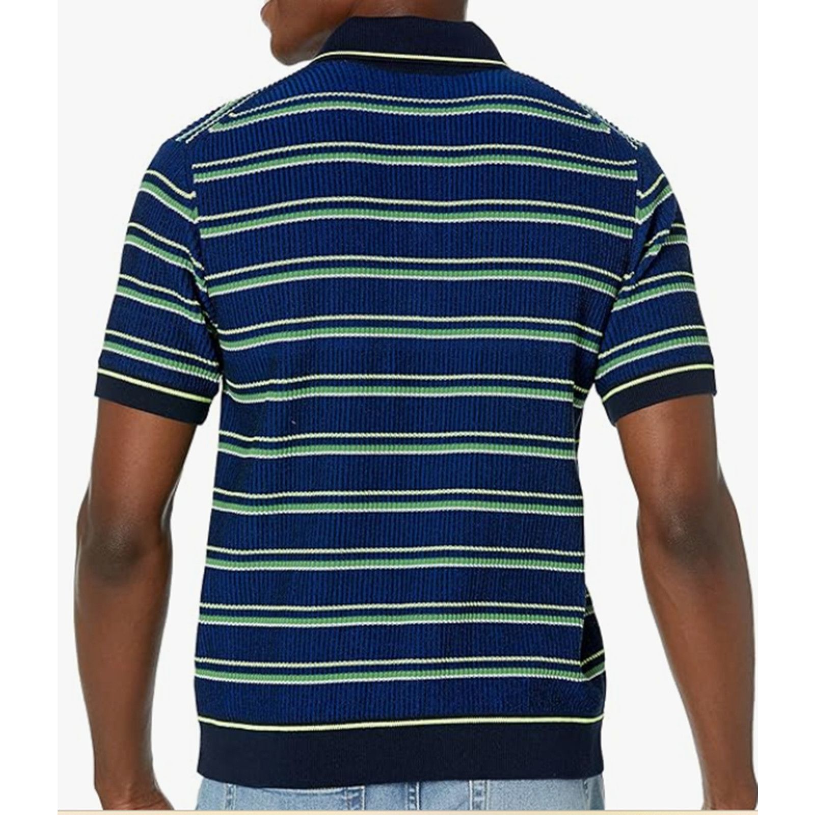 Lacoste Men's Short Sleeve Classic Fit Striped Polo Sweater Size S Size US S / EU 44-46 / 1 - 3 Thumbnail