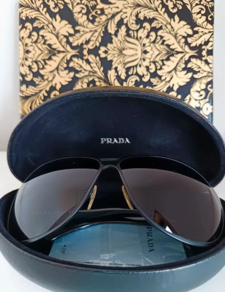 Prada × Vintage PRADA Sunglasses Sport Symbol Wrap Shield Ski Mask Size ONE SIZE - 2 Thumbnail