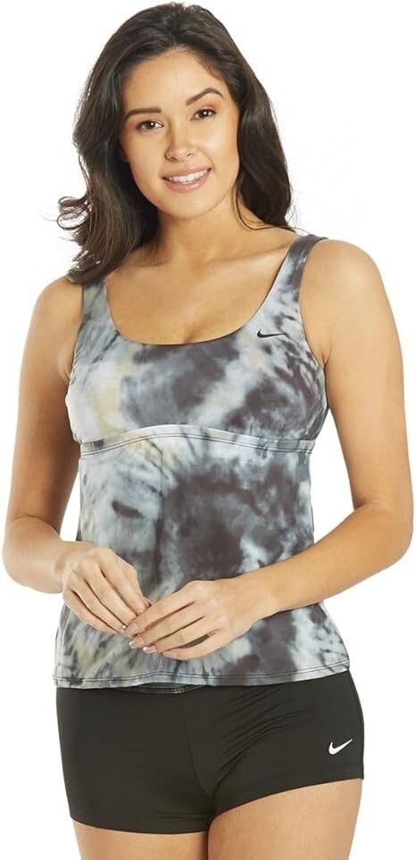 Nike Nike NESSC329 Tie Dye Scoop Neck Swim Tankini Top ( XS ) Size XS / US 0-2 / IT 36-38 - 1 Thumbnail