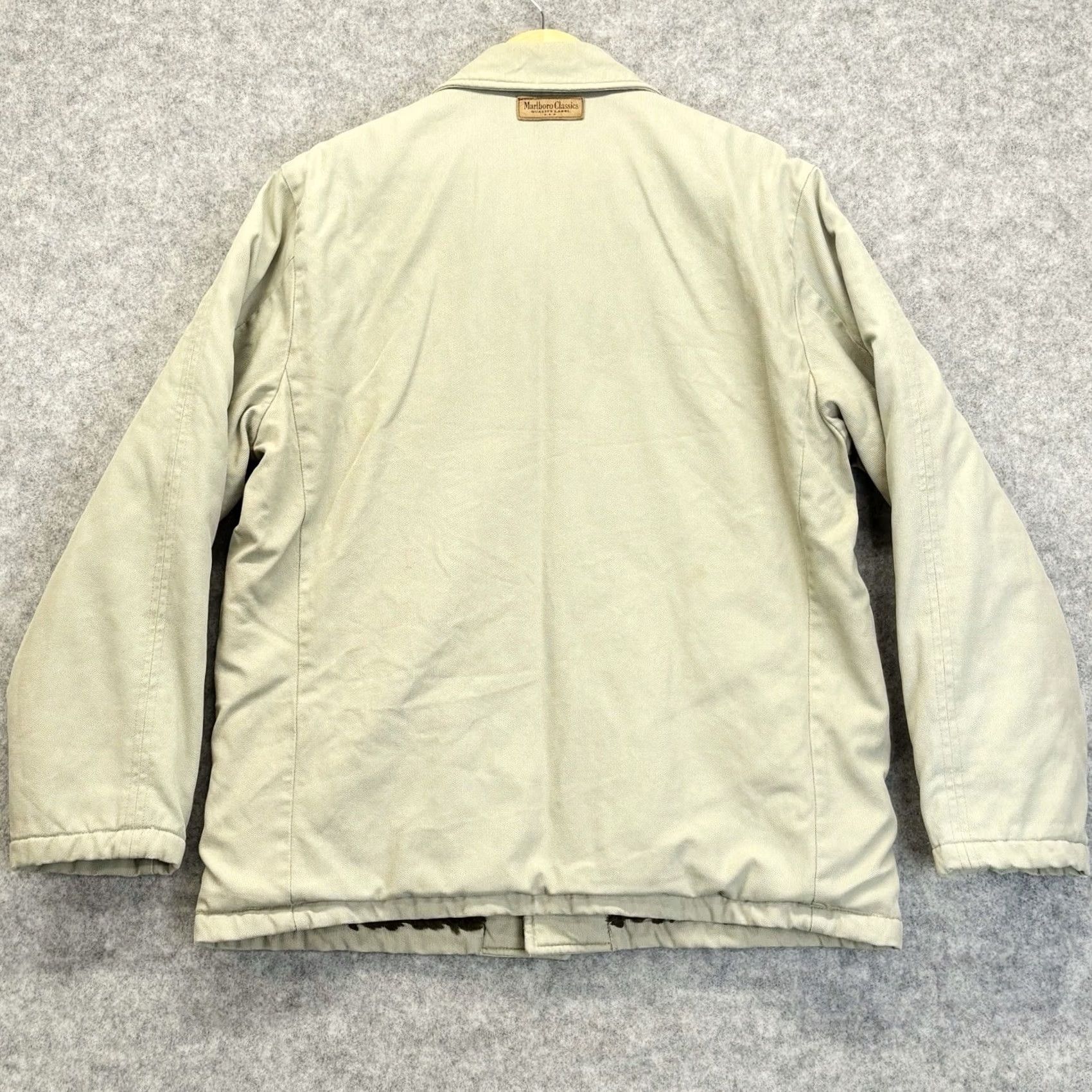 Marlboro Marlboro Classics Jacket Mens L Beige Fleece Lined Button Up Used Worn Size US L / EU 52-54 / 3 - 2 Thumbnail