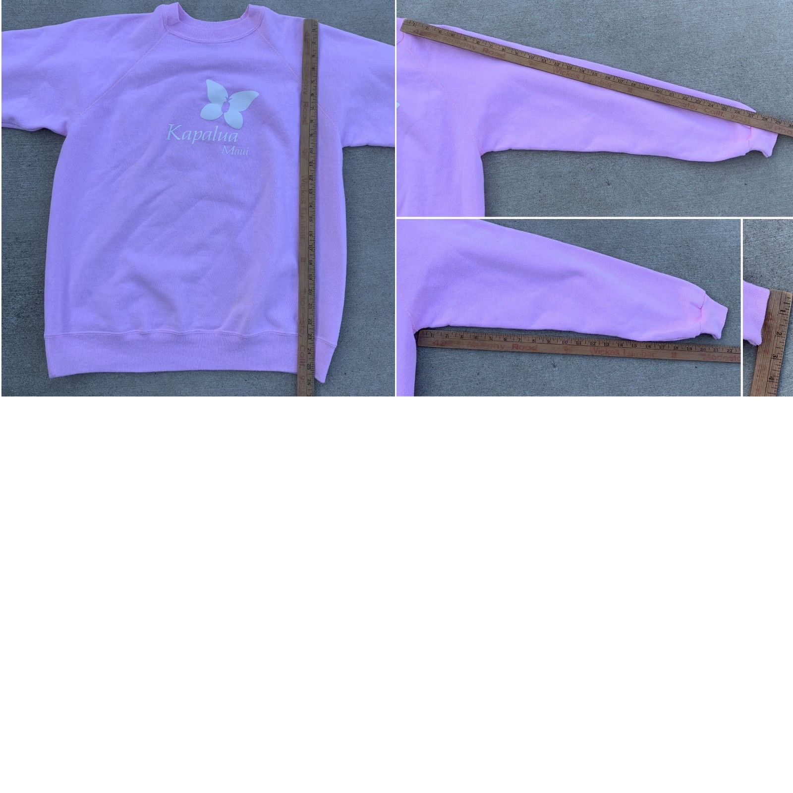 Hanes VINTAGE Hanes Kapalua Maui Graphic Sweatshirt Pullover Raglan Pink Aloha Hawaii Size L Mens Women? (Wait) Size US L / EU 52-54 / 3 - 11 Thumbnail