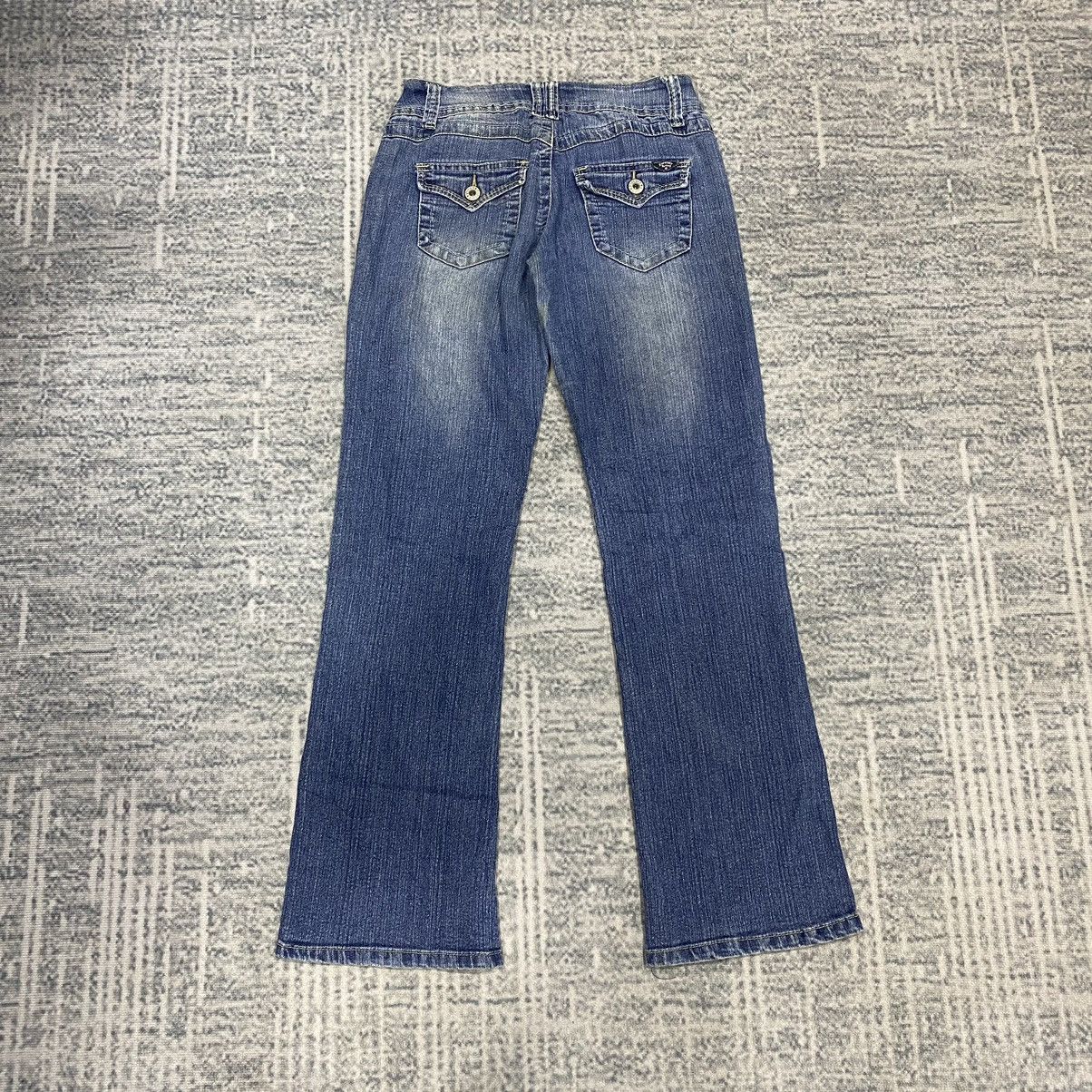 Japanese Brand Flare☠️ Forever Young Bootcut Washed Jeans Punk Cowboy Size US 29 - 6 Thumbnail