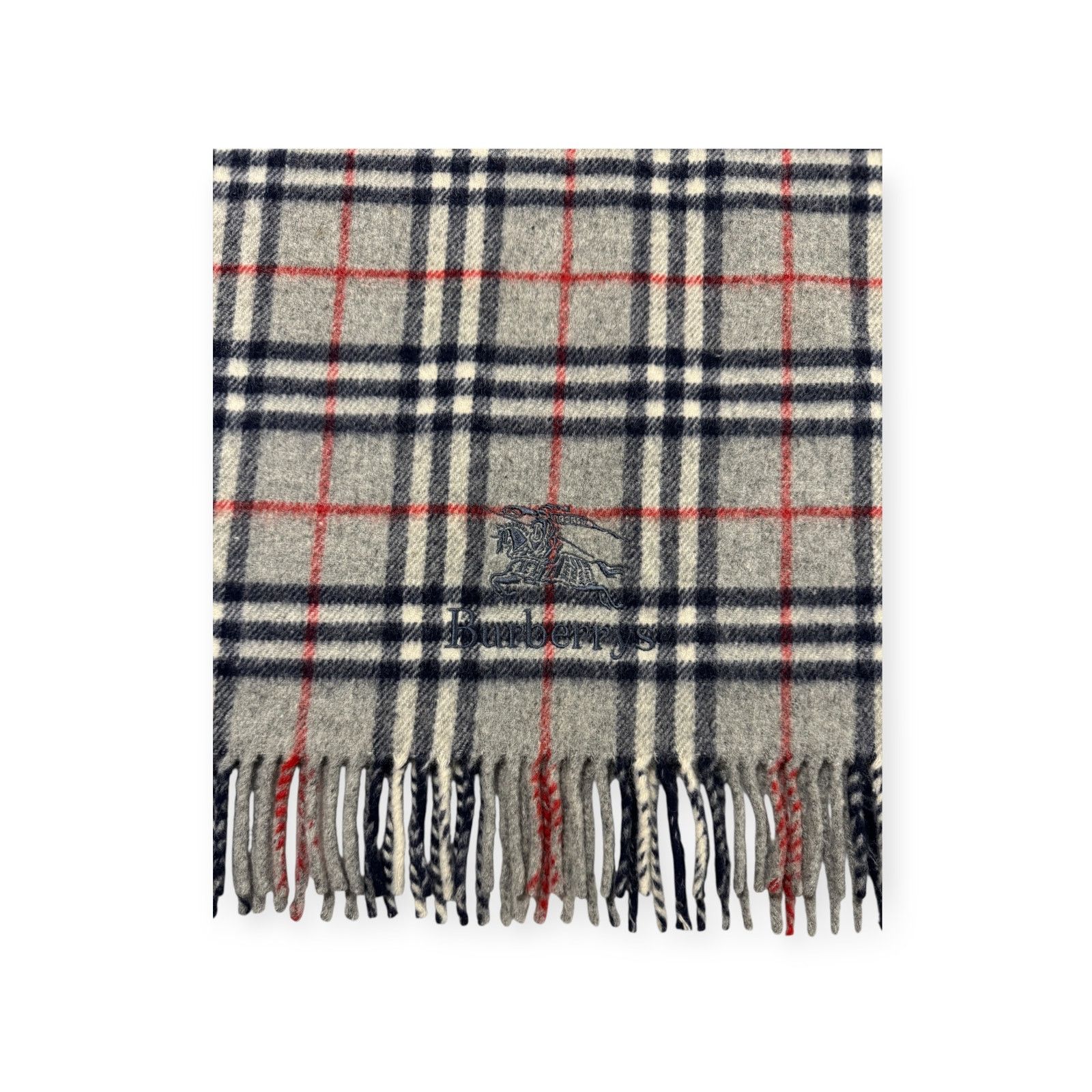 Burberry 🔴 Burberry Blanket Shawl Scarf - Burberrys Nova Check Grey Size ONE SIZE - 4 Thumbnail