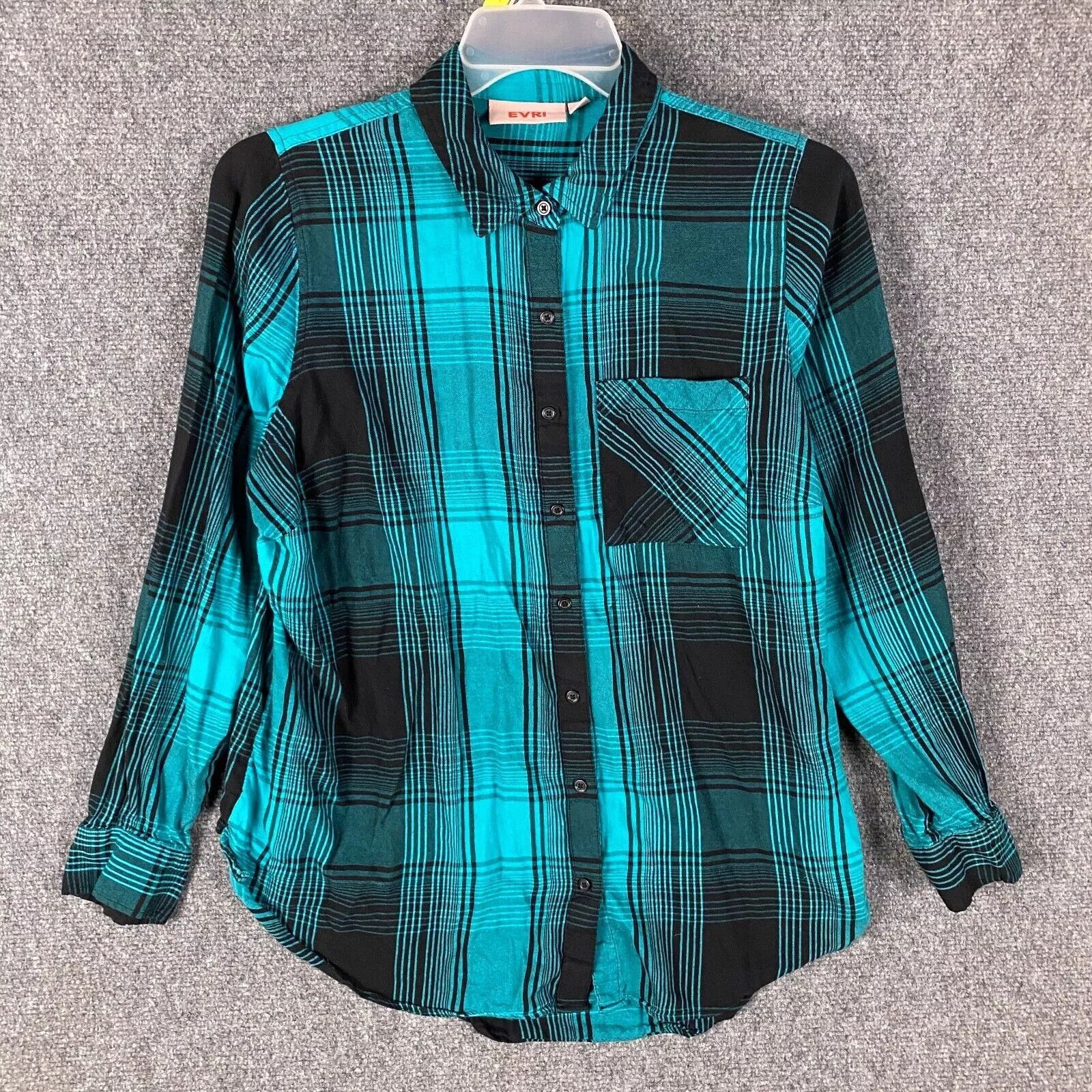 Other Evri Button Up Top Women's 0X Long Sleeve Cotton Blend Size L / US 10 / IT 46 - 1 Thumbnail