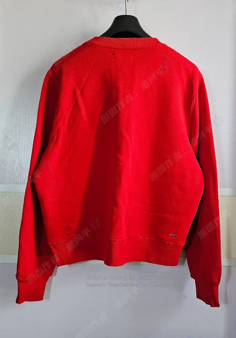 Amiri Amiri Red Hole Knit Sweater Size US M / EU 48-50 / 2 - 4 Thumbnail