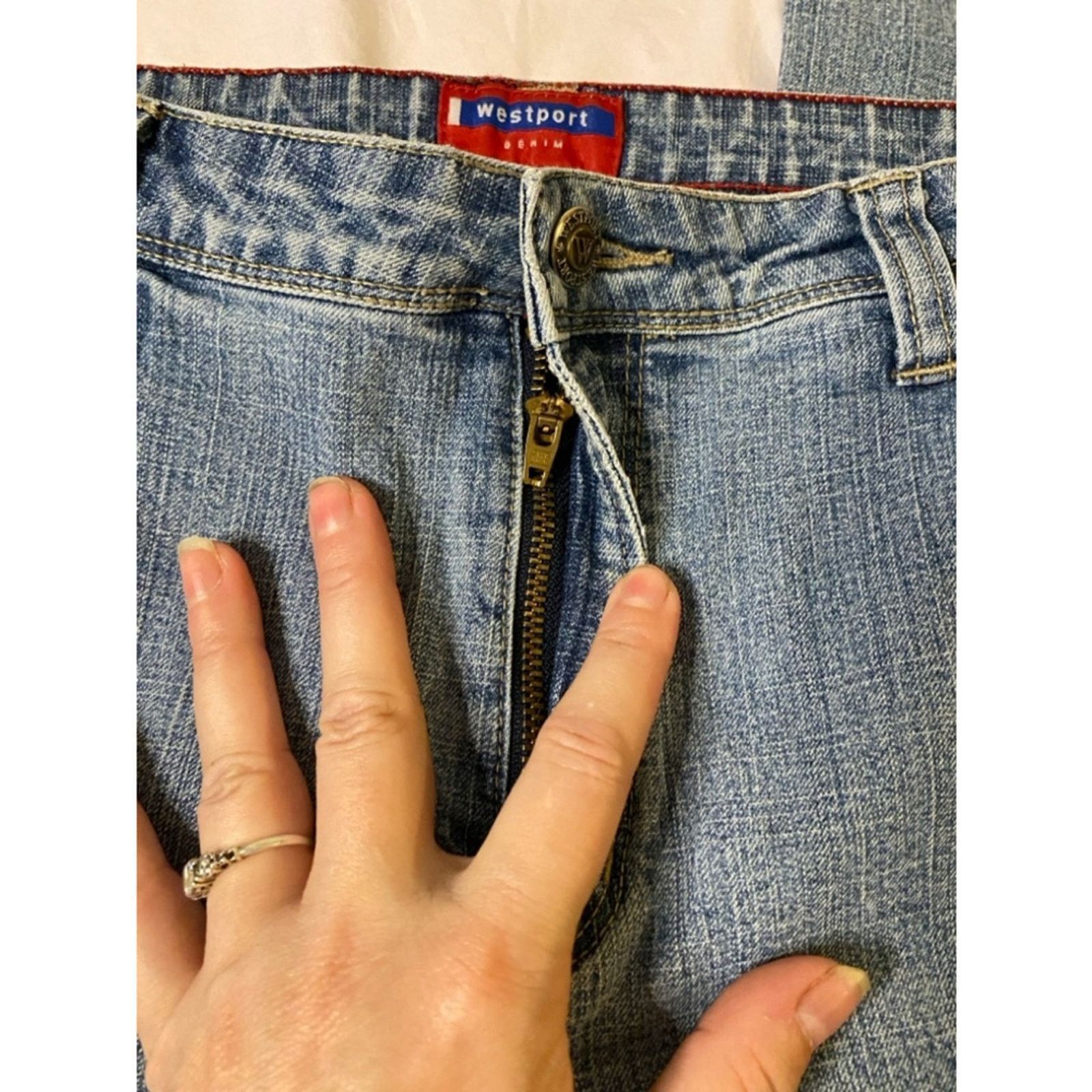 Other Westport Denim Jeans 12 Average Light Wash Straight Leg Size 34" / US 12 / IT 48 - 5 Thumbnail