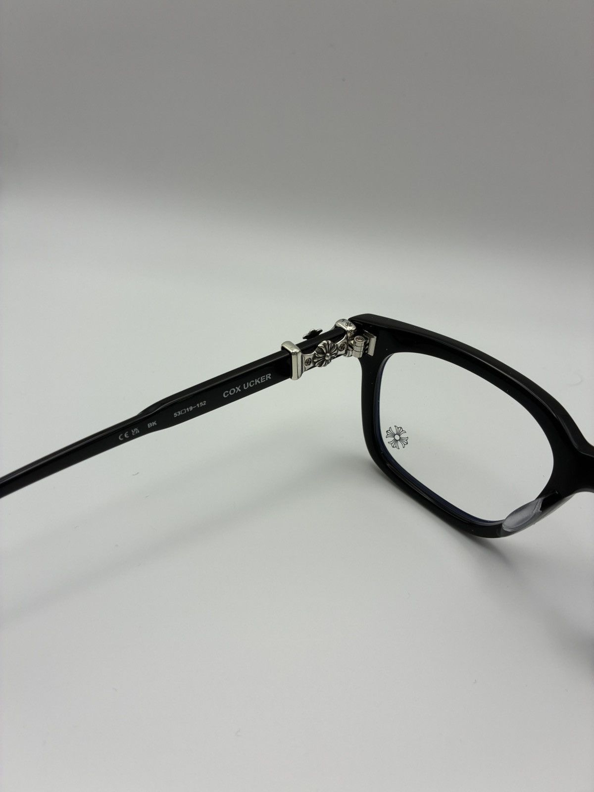 Chrome Hearts Chrome Hearts Cox Ucker Glasses Black Silver Size ONE SIZE - 7 Thumbnail
