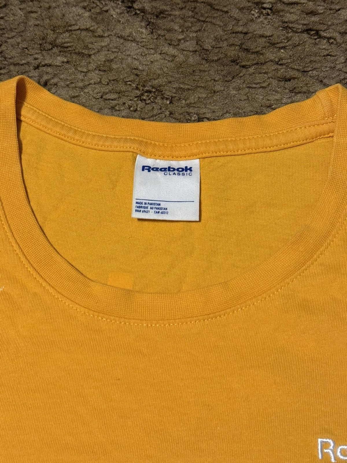 Reebok Reebok Logo Tee Yellow Size Large Size US L / EU 52-54 / 3 - 5 Thumbnail
