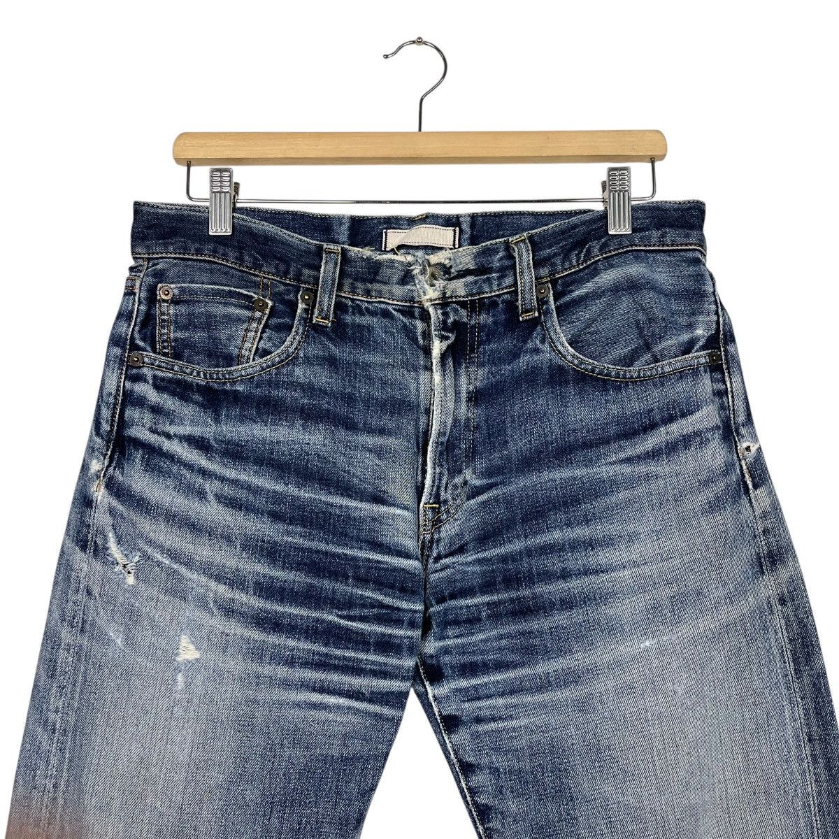 Japanese Brand Vintage Japanese Designer Selvedge Distressed Denim Jeans Size US 31 - 2 Thumbnail