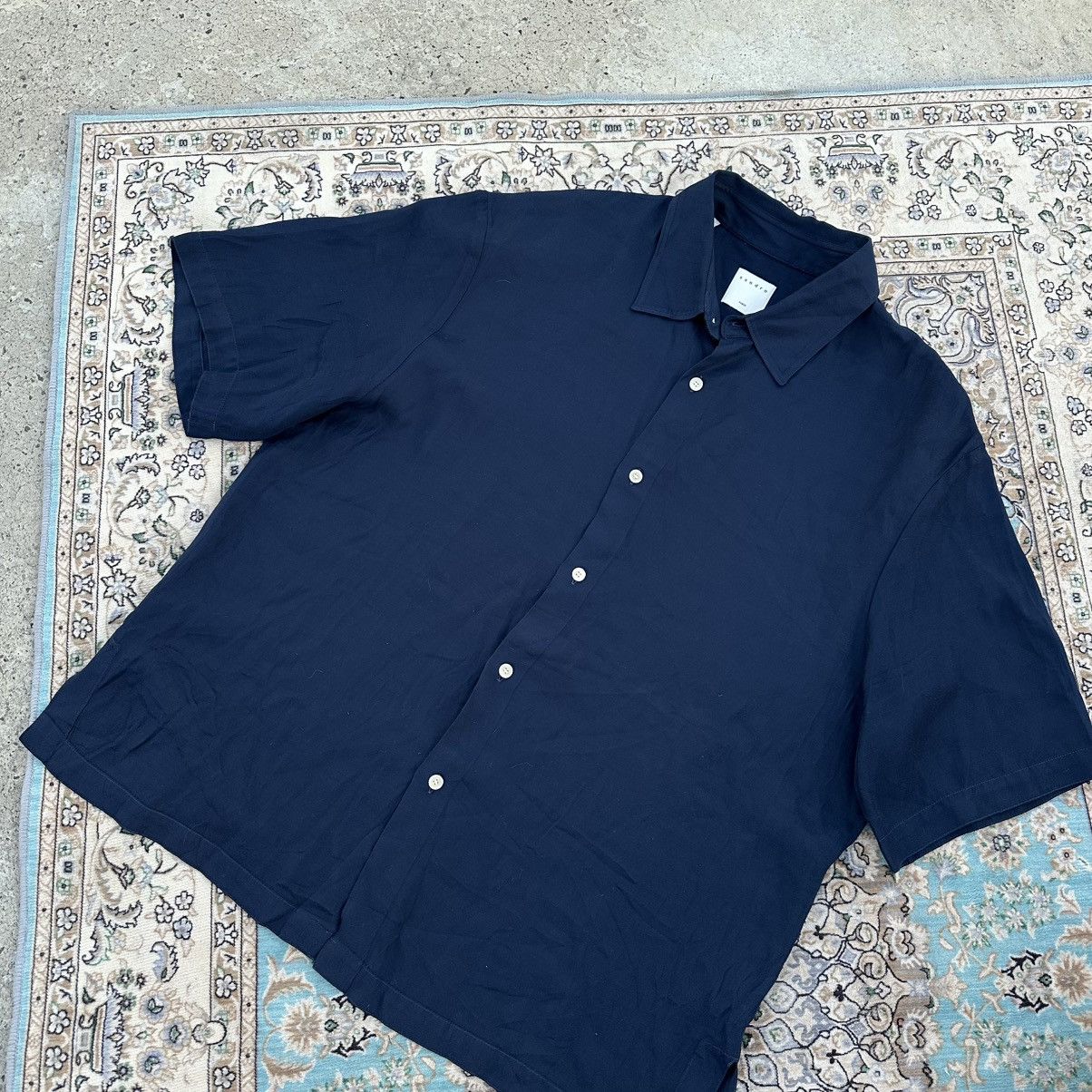 Sandro Sandro Paris Navy Short Sleeve Shirt Size US XXL / EU 58 / 5 - 3 Thumbnail