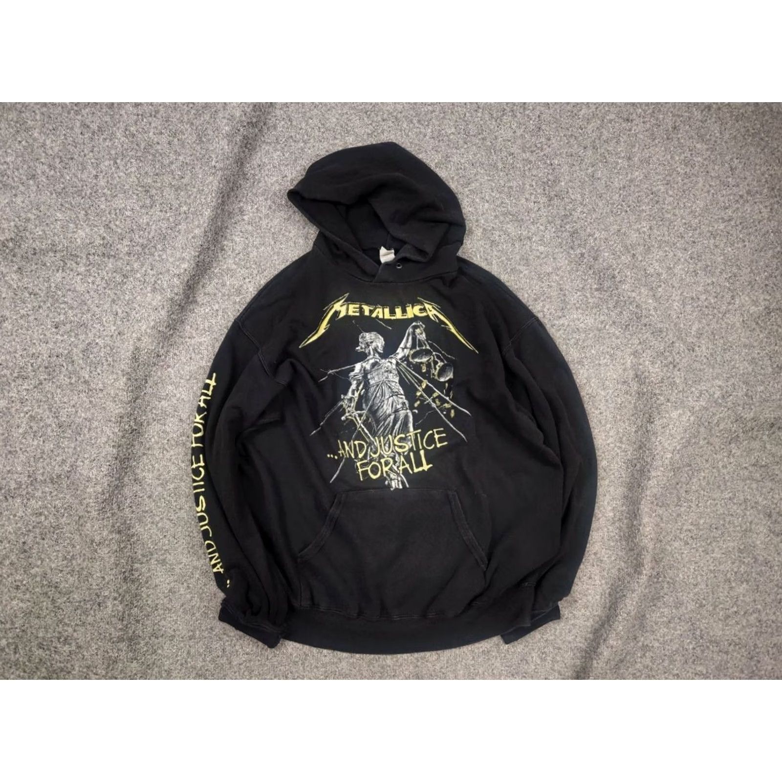 Vintage VINTAGE Metalicca and Justice for All Black Logo Rare Hoodie Rock 90's Shirt Size US L / EU 52-54 / 3 - 2 Thumbnail