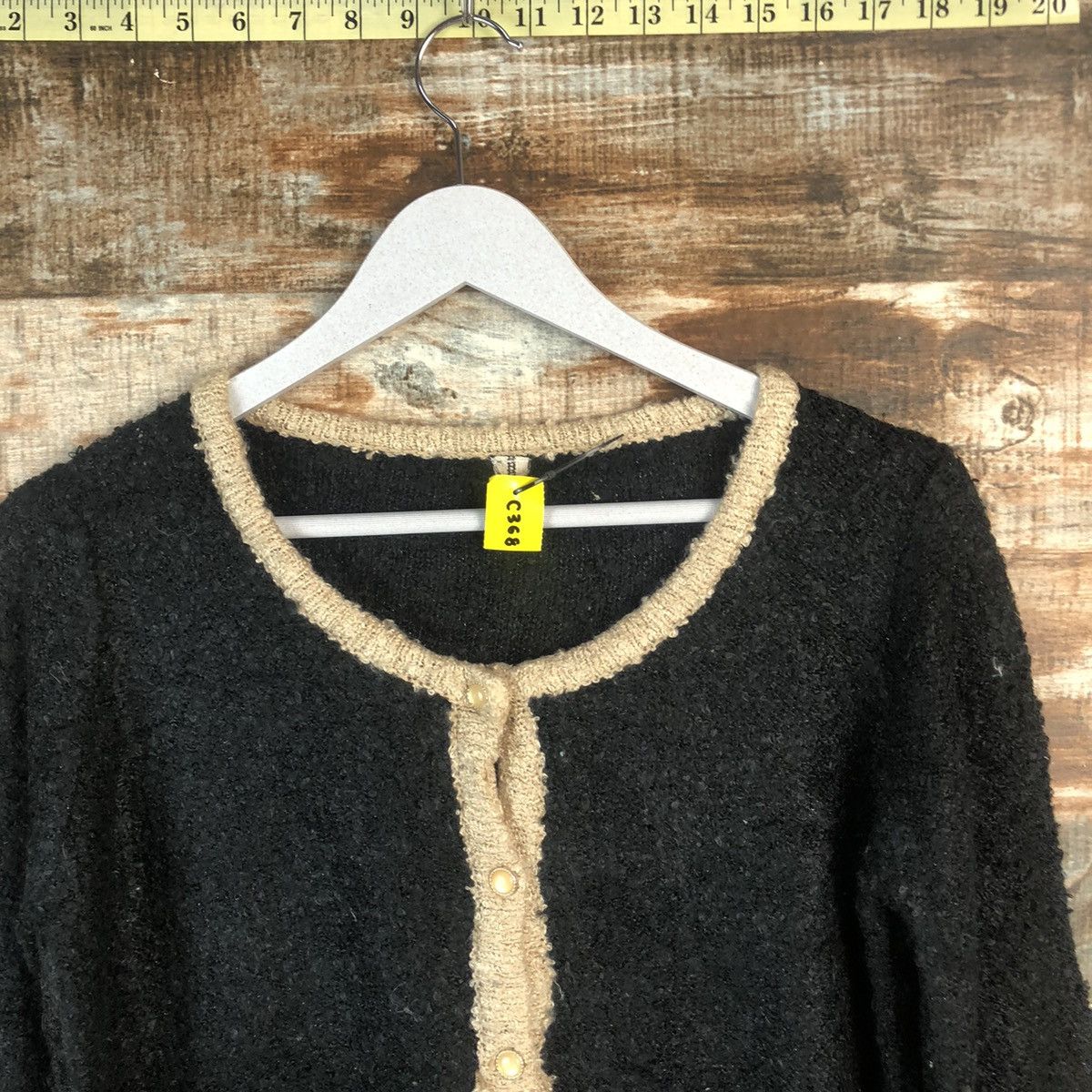 Homespun Knitwear × Japanese Brand DL Vis Black Cardigan Knitwear #C368 Size M / US 6-8 / IT 42-44 - 4 Thumbnail