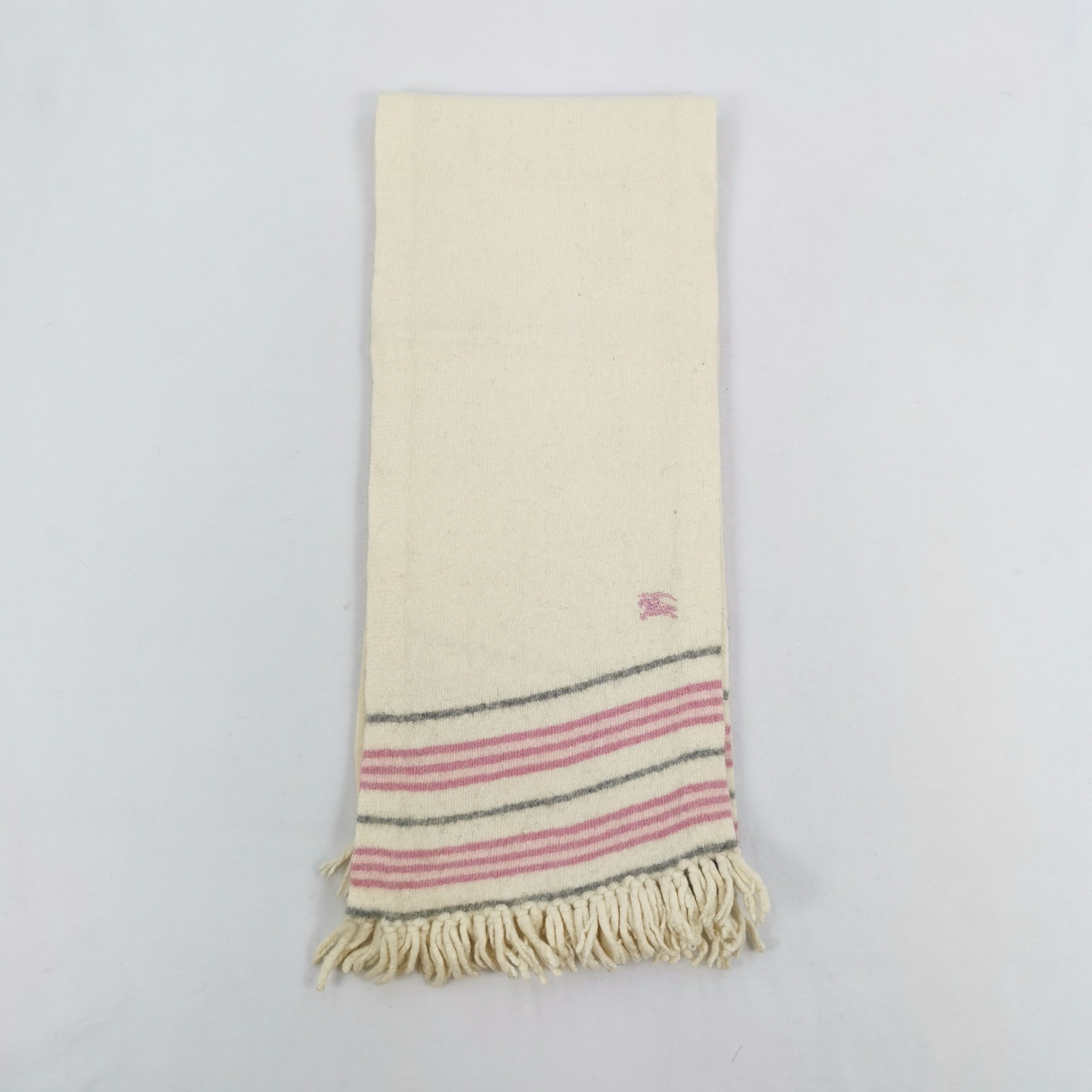 Burberry Vintage Burberry Wool Scarf Muffler Cashmere Scarves Size ONE SIZE - 2 Thumbnail