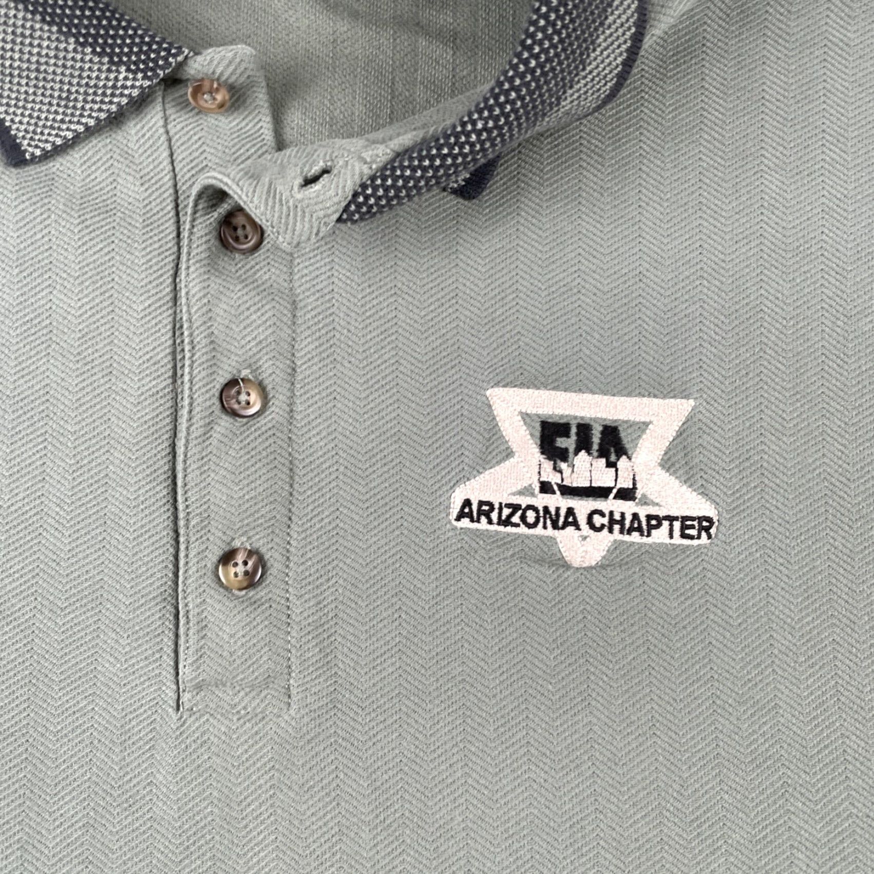Vintage VINTAGE MunsingWear Polo Shirt Mens XL Green Knit Zig Zag EIA Arizona Chapter Polo Shirt Size US XL / EU 56 / 4 - 6 Thumbnail