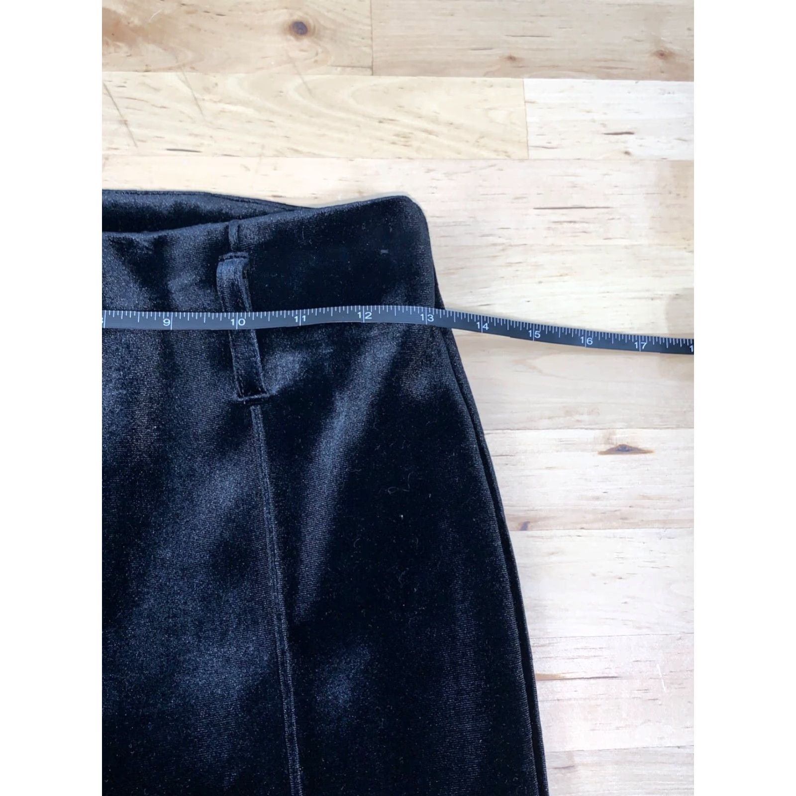 River Island River Island Velvet Pants Women 8R Black Skinny Dress Pants Size 30" / US 8 / IT 44 - 7 Thumbnail