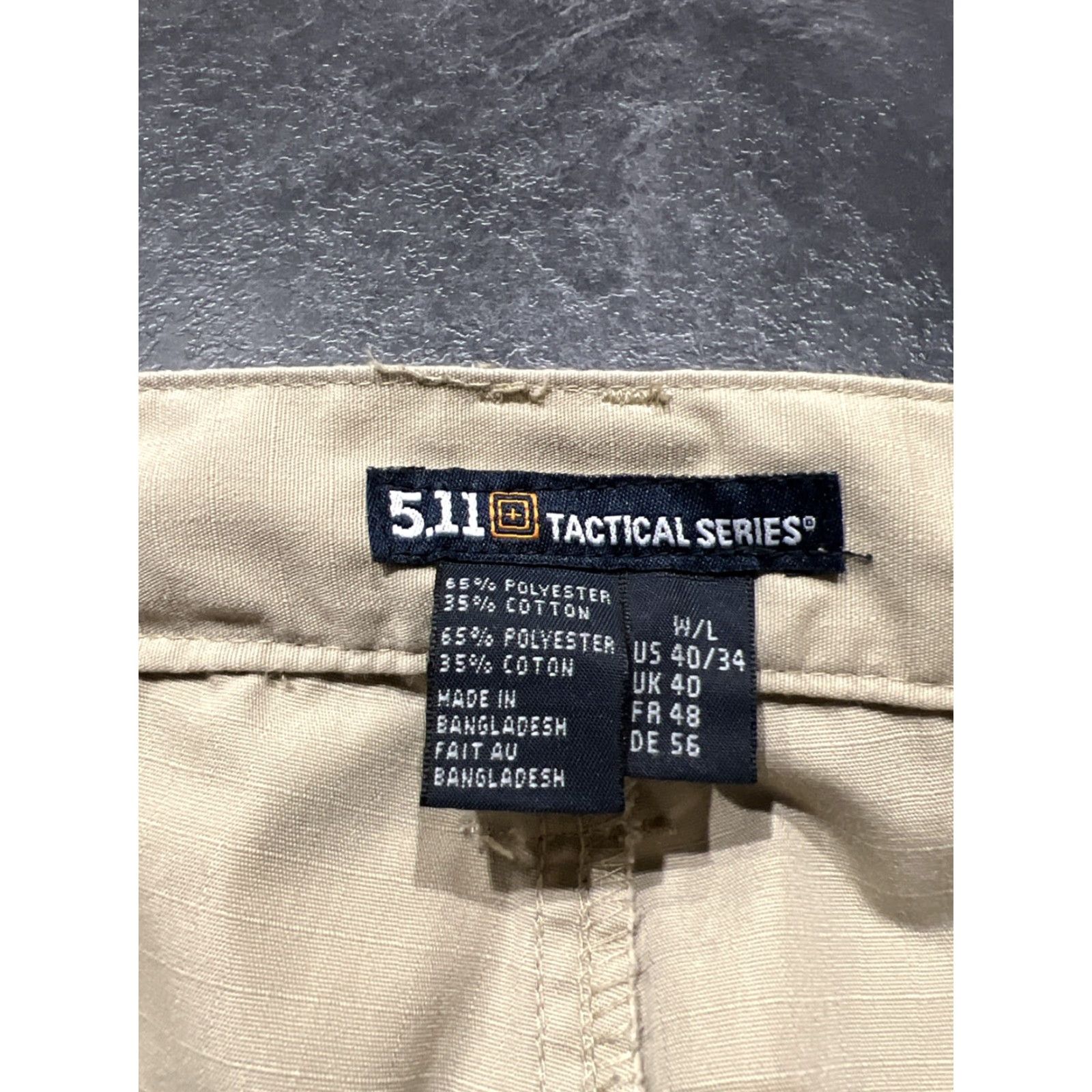 Vintage 5.11 Tactical Beige Khaki Cargo Pants - 40x34 - Lightweight, Moisture Wicking, Anti-Odor - Men’s Size US 40 / EU 56 - 3 Thumbnail