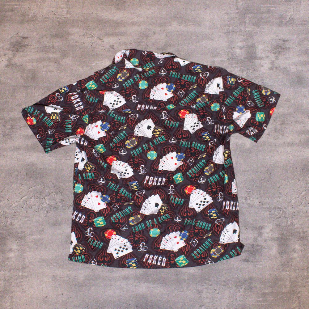 Vintage Y2K 2000s Poker AOP Hawaiian Camp Collar Rayon Shirt Size US L / EU 52-54 / 3 - 2 Thumbnail
