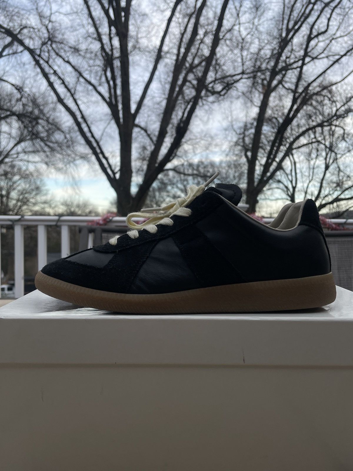 Maison Margiela Maison Margiela GAT Black Men 7/40 Low Top Italy Gum Size US 7 / EU 40 - 1 Thumbnail