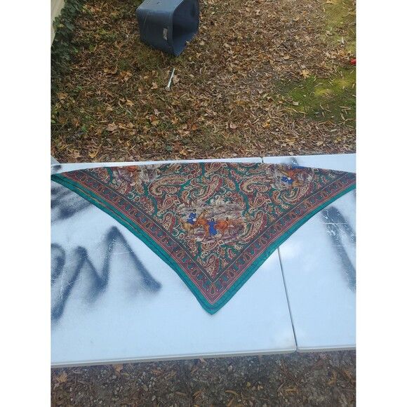 Polo Ralph Lauren Vintage Ralph Lauren Polo Horse Silk Scarf Handkerchief Size ONE SIZE - 7 Thumbnail