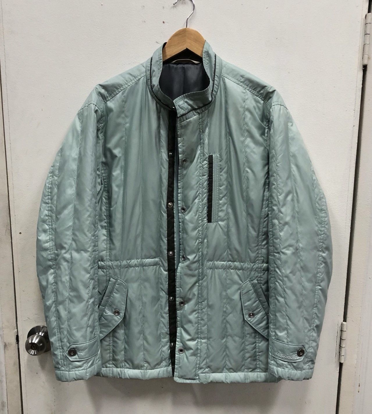 Japanese Brand Crocodile Quilted Light Puffer Jacket Size US L / EU 52-54 / 3 - 1 Thumbnail