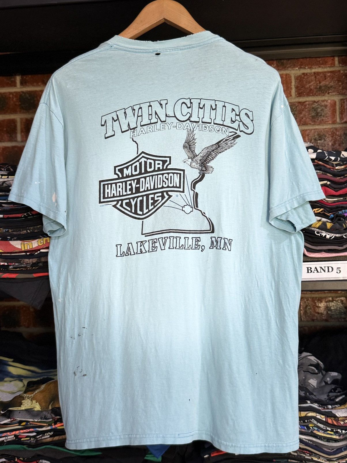 Harley Davidson × Vintage Thrashed Vintage Harley Davidson Twin Cities Faded Tee Size US L / EU 52-54 / 3 - 1 Thumbnail