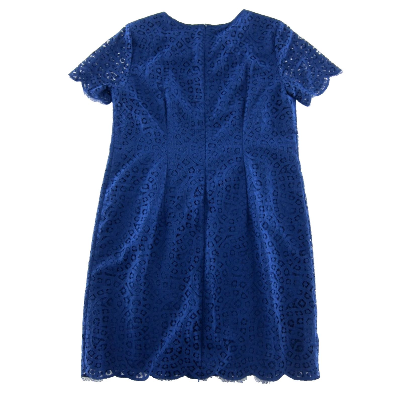 Ann Taylor Ann Taylor Navy Blue Cut Out Short Sleeve Tunic Shift Pencil Dress 10 Size 32" / US 10 / IT 46 - 2 Thumbnail