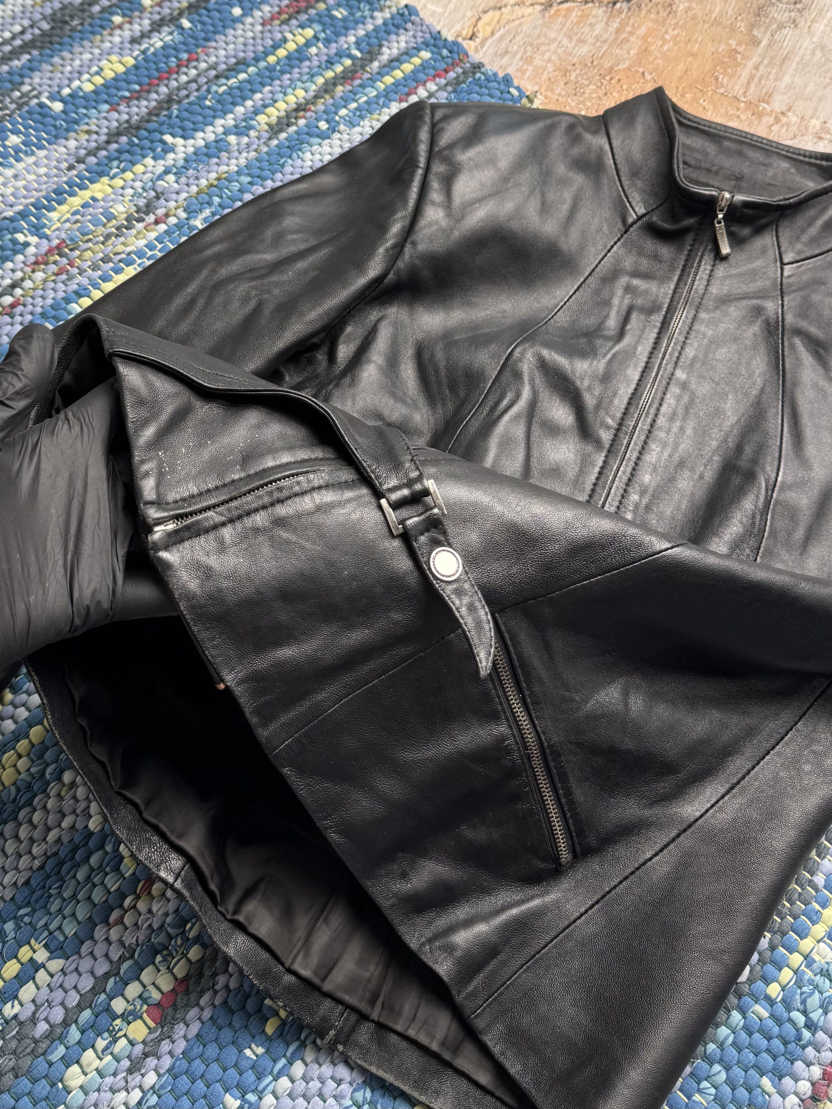 Vintage Vintage Cropped Leather Jacket A8(V8)D15 Size L / US 10 / IT 46 - 6 Thumbnail