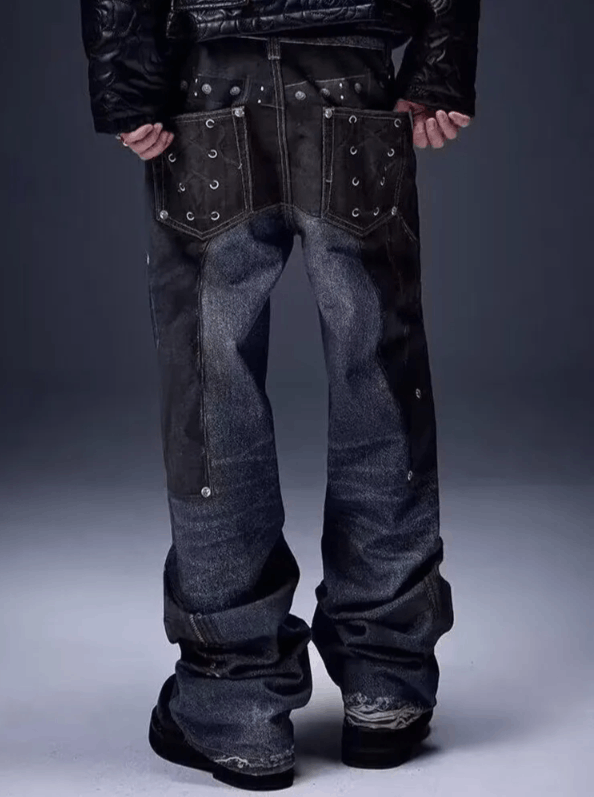 Japanese Brand Cyber Y2K Streetwear 3D Graphic Print Baggy Jeans Size US 36 / EU 52 - 2 Thumbnail