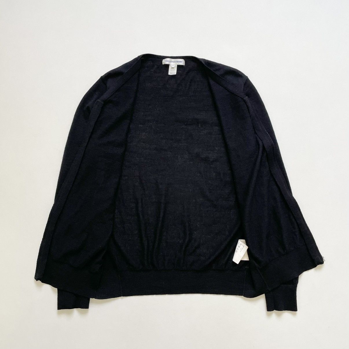 Comme des Garcons Black Wool Zip Front Cardigan Size US M / EU 48-50 / 2 - 14 Thumbnail
