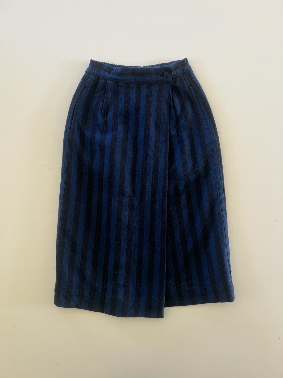Issey Miyake Plantation by Issey Miyake Midi Skirt Stripe Waist 24-28" Size 28" / US 6 / IT 42 - 1 Thumbnail