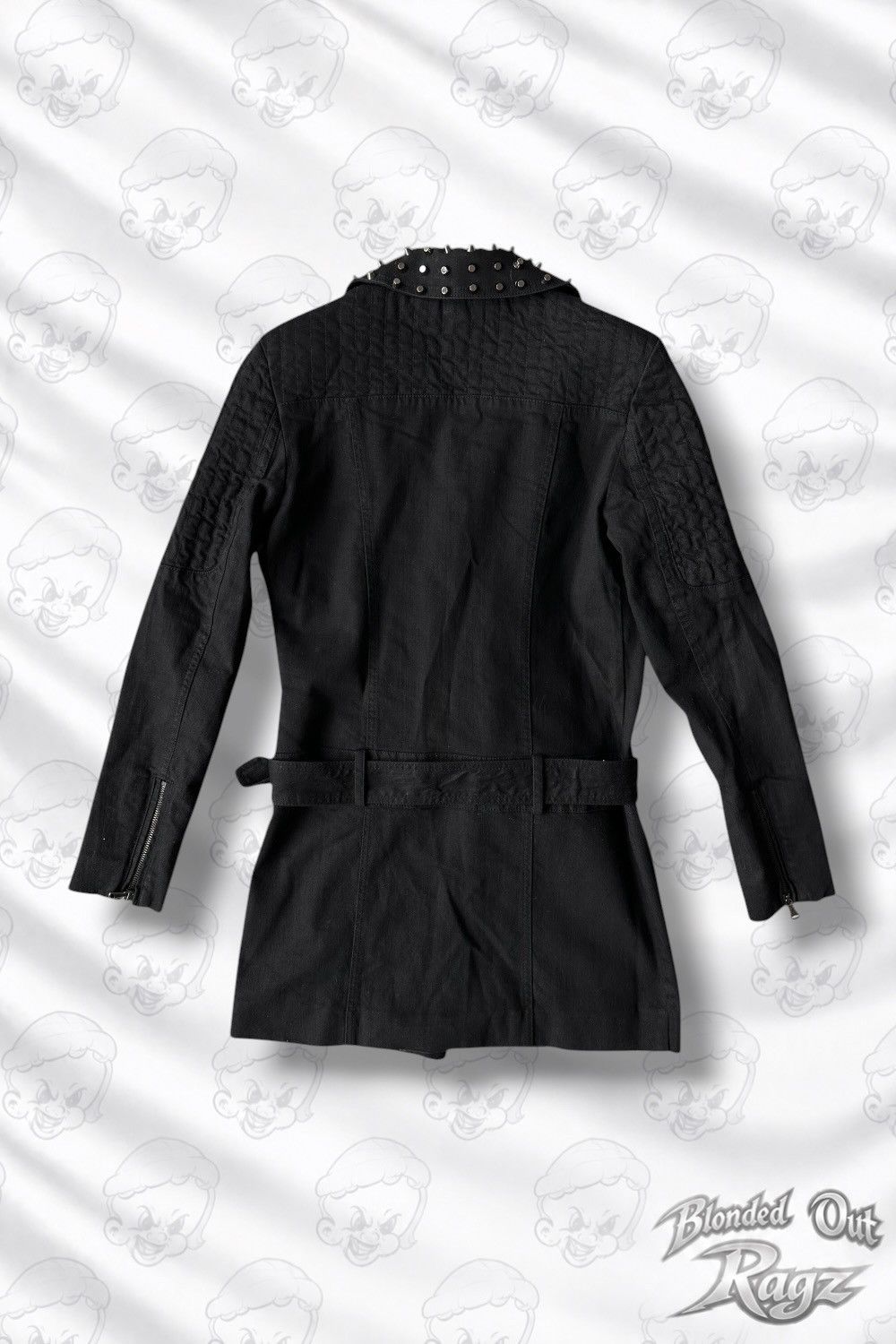 Pierre Balmain Pierre Balmain Studded Trench Coat Biker Black Size XS / US 0-2 / IT 36-38 - 2 Thumbnail