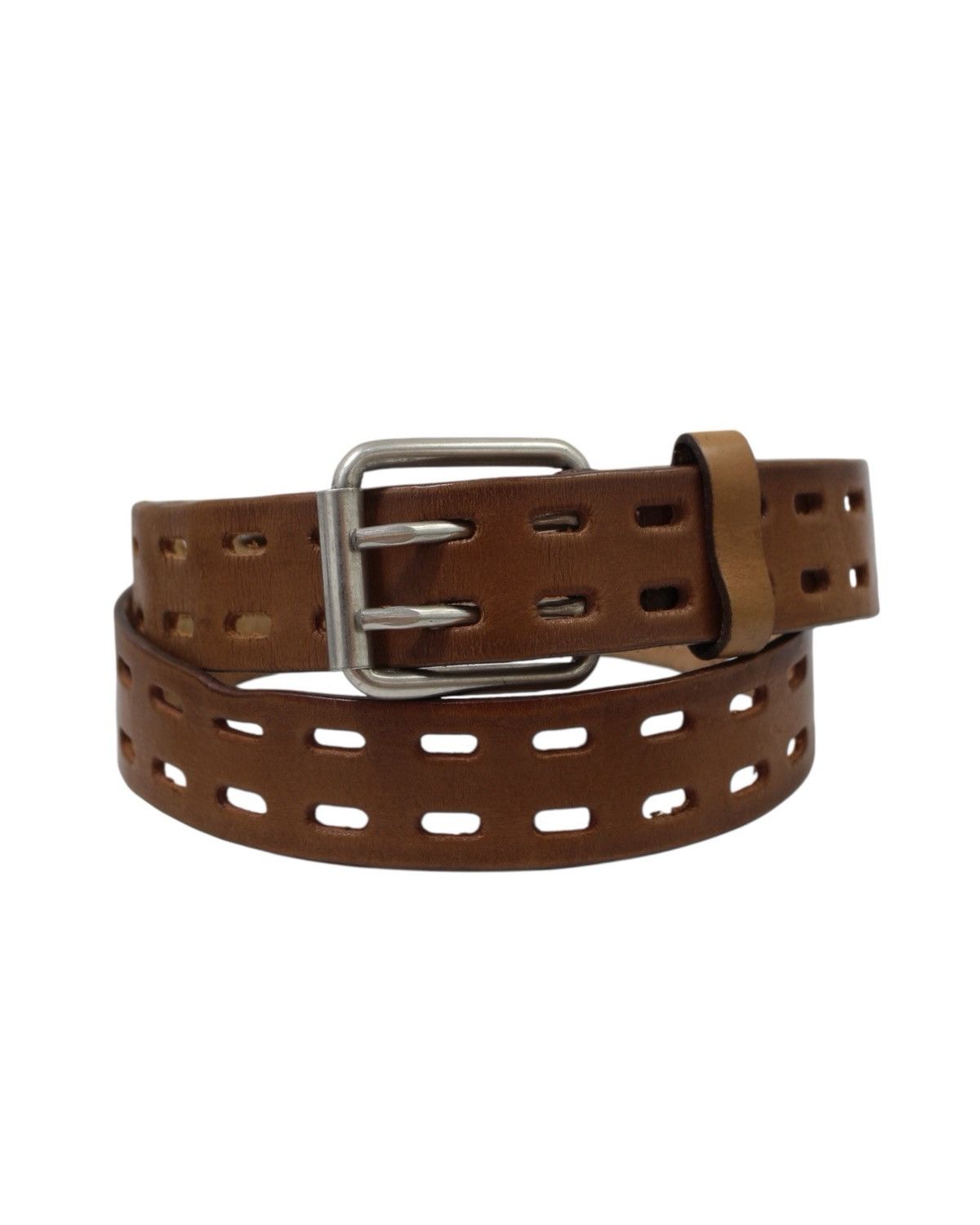 Hysteric Glamour 2000S DOUBLE PRONG PERFORATED LEATHER BELT Size ONE SIZE - 1 Thumbnail