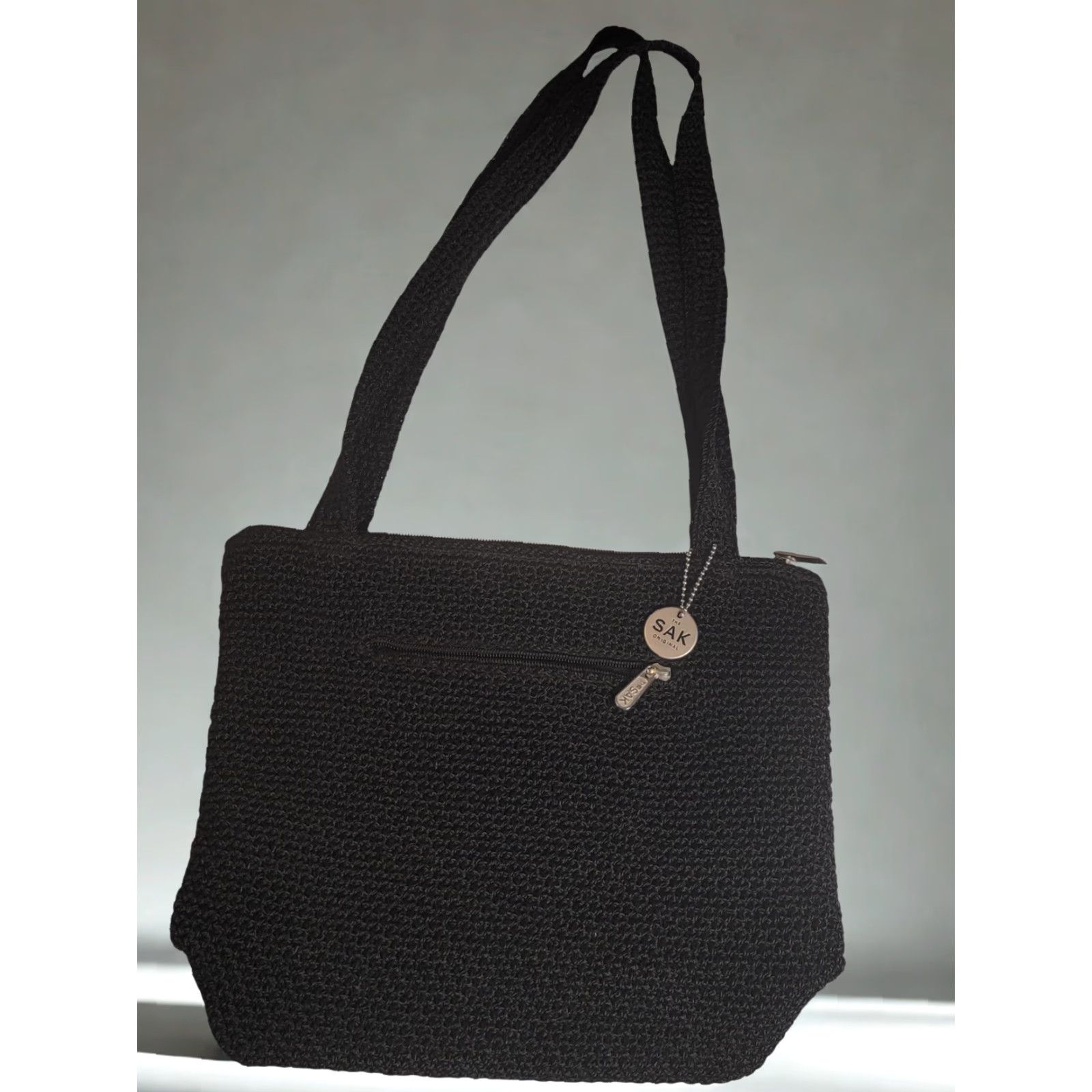 The Sak VINTAGE The Sak Original Black Crochet Knit Shoulder Bag Purse Size ONE SIZE - 2 Thumbnail
