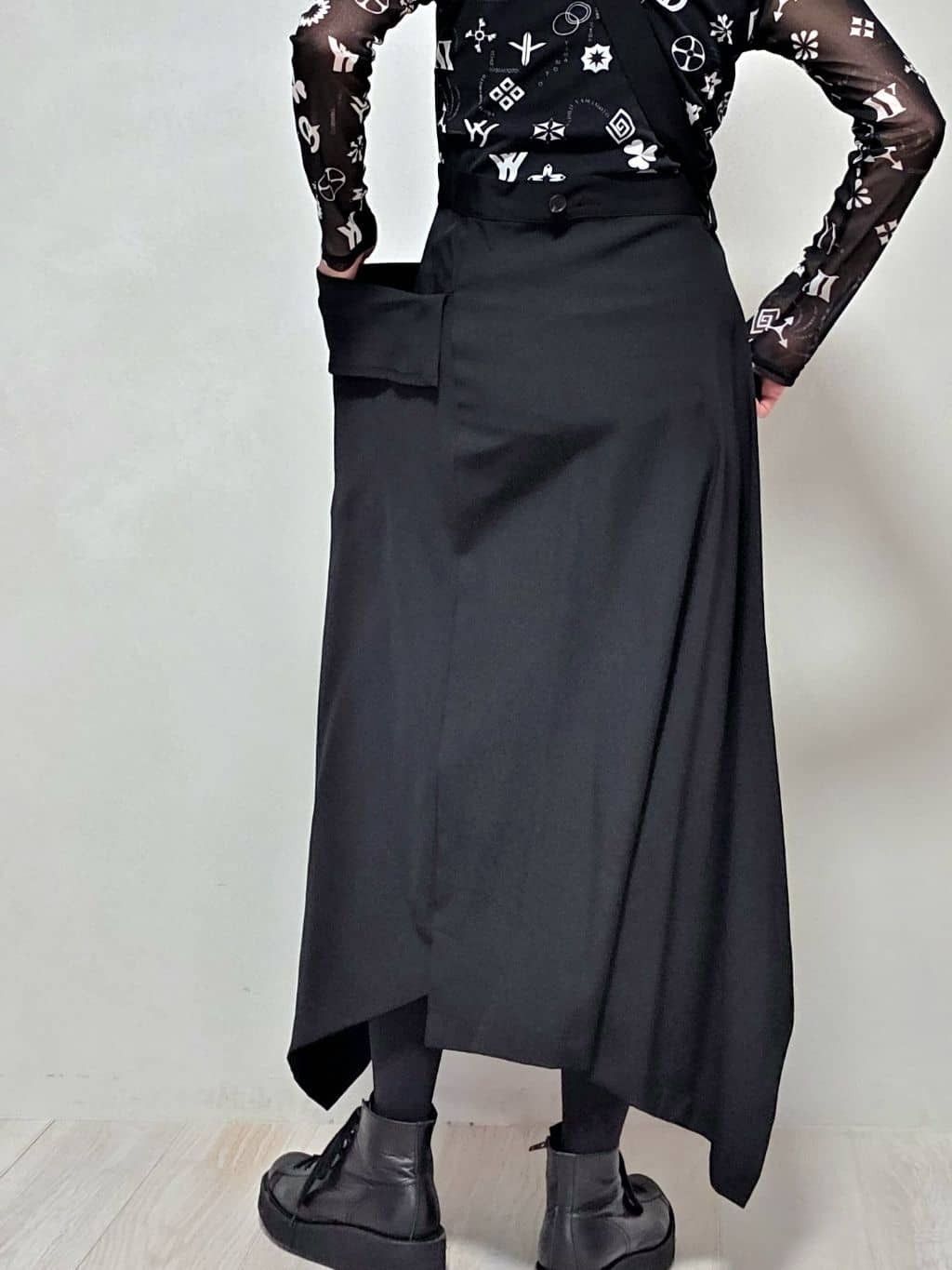 Yohji Yamamoto Yohji Yamamoto - WOOL 2WAY SUSPENDER SKIRT Size 24" / US 00 / IT 34 - 12 Thumbnail
