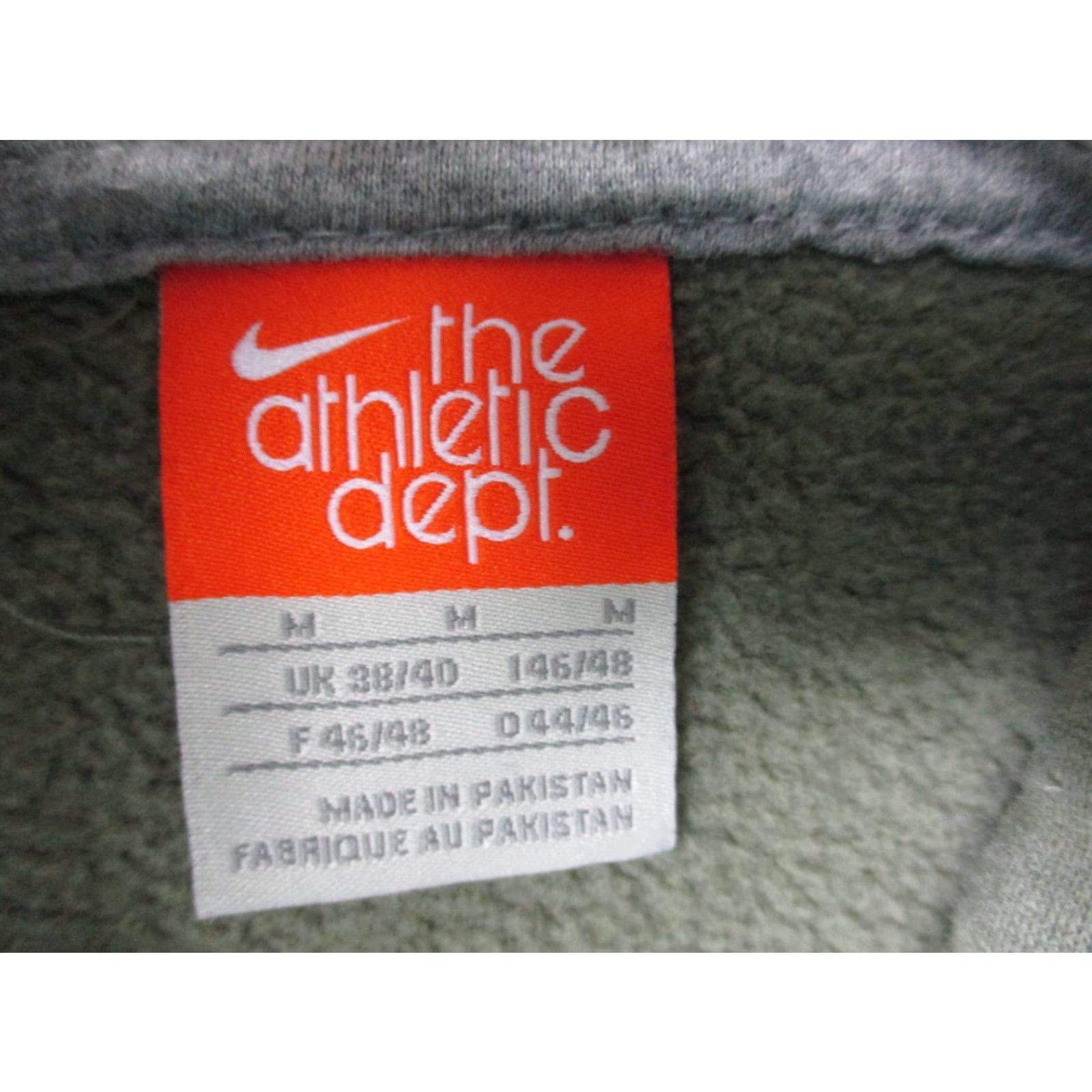 Nike VINTAGE Nike Jacket Men's Green Medium Full Zip Hooded Pockets Fleece The Athletic Dept Size US M / EU 48-50 / 2 - 4 Thumbnail