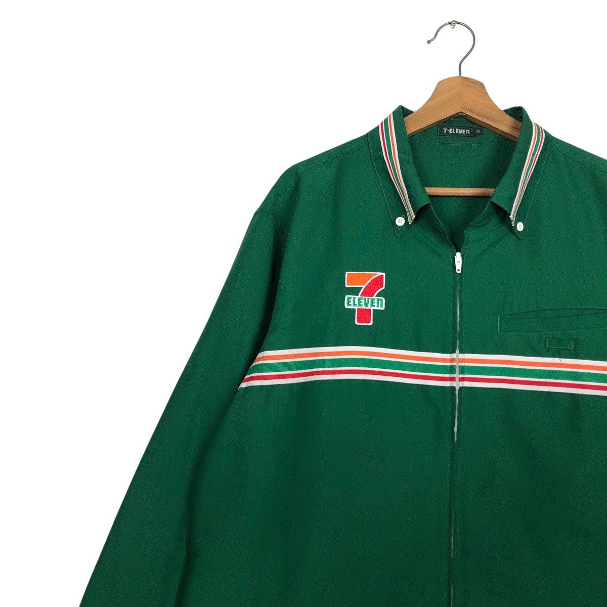 Japanese Brand 📌Vintage Worker Shirt Jacket 7-Eleven Big Logo Size US L / EU 52-54 / 3 - 8 Thumbnail