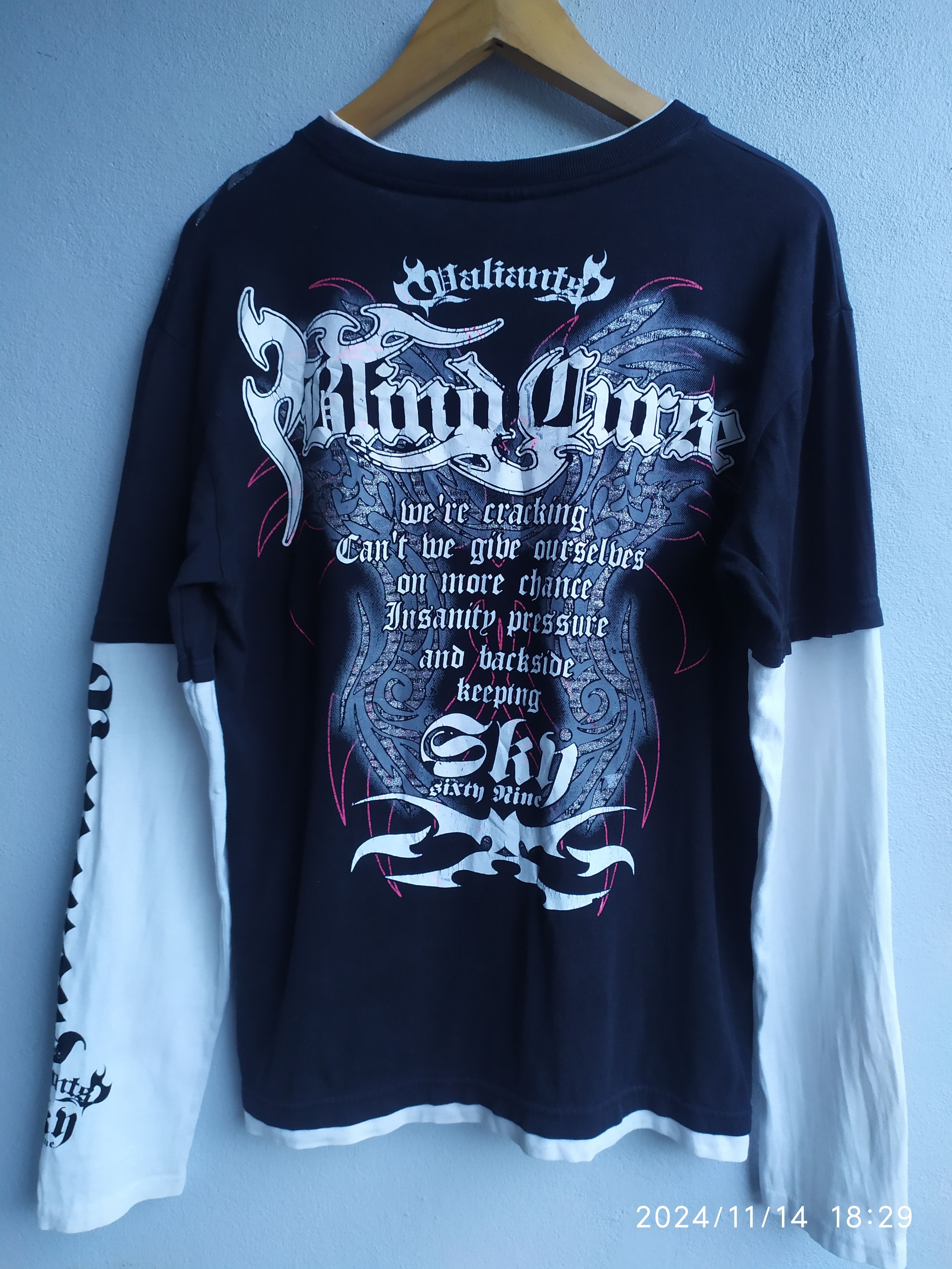 If Six Was Nine × Japanese Brand × Le Grande Bleu (L.G.B.) Beaumere Poem Punk Tribal double Layer fsix Lgb Size US M / EU 48-50 / 2 - 2 Thumbnail