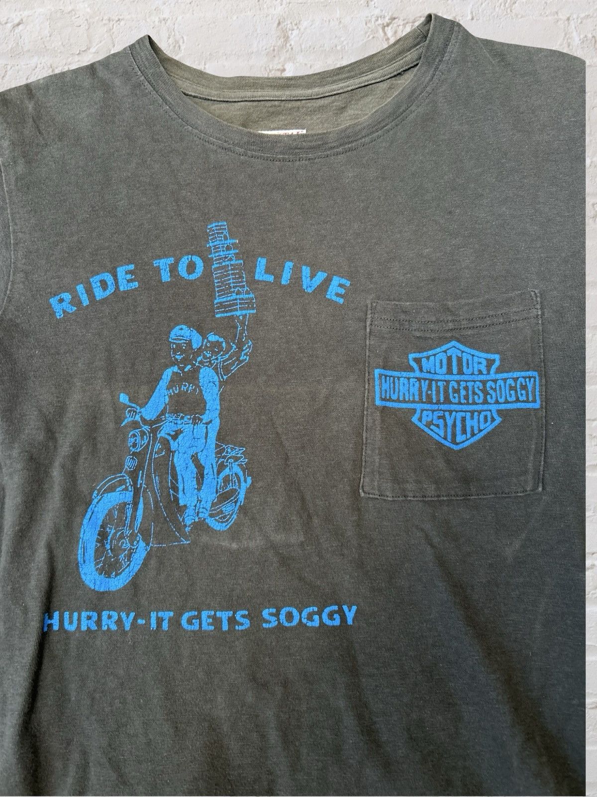 Kapital KAPITAL 2016AW Harley-Davidson Parody Faded Pocket T-Shirt Size US S / EU 44-46 / 1 - 4 Thumbnail