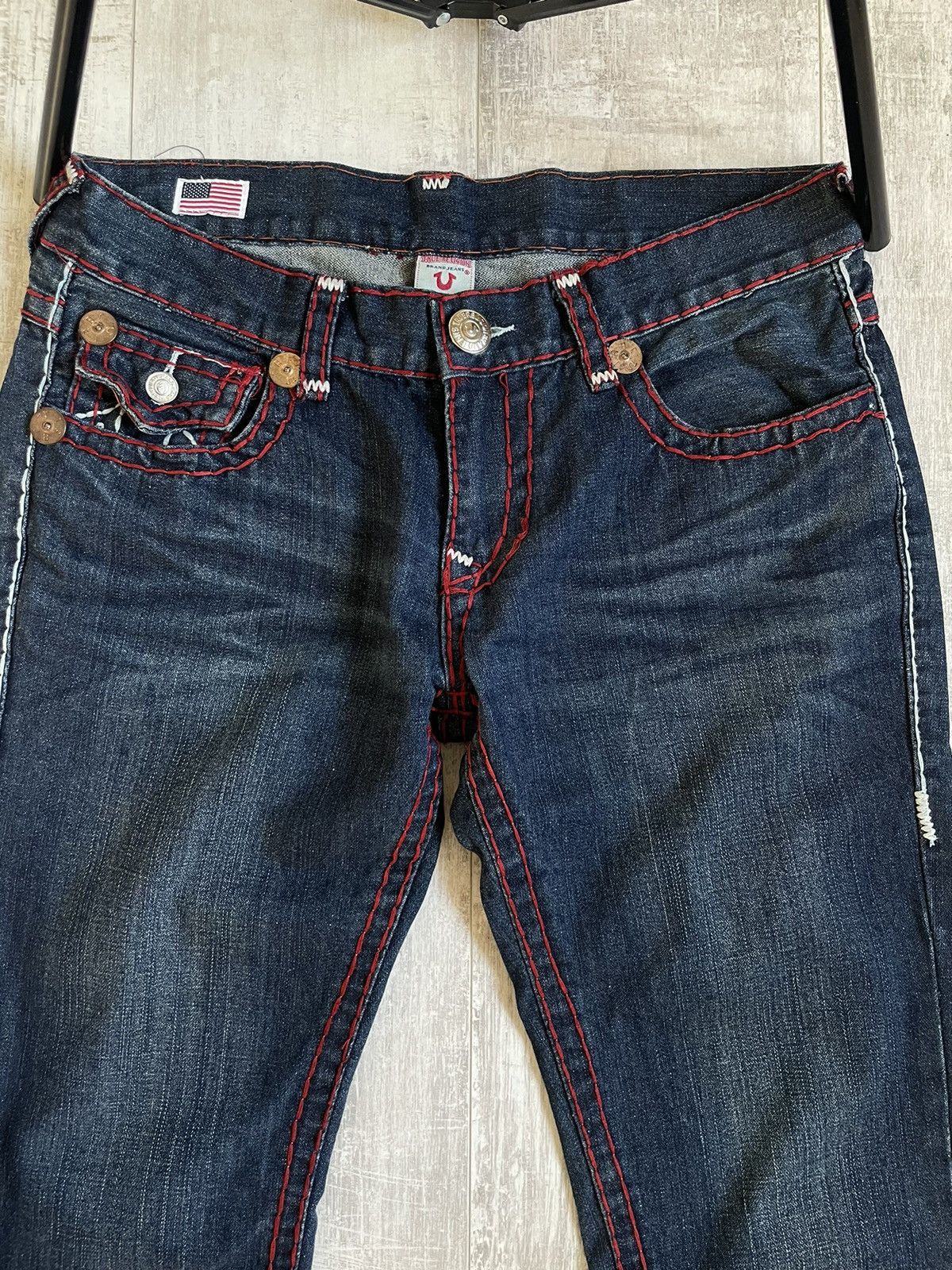 True Religion Vintage Y2K True Religion Super T Denim Jeans 00’s RARE Size US 33 - 4 Thumbnail