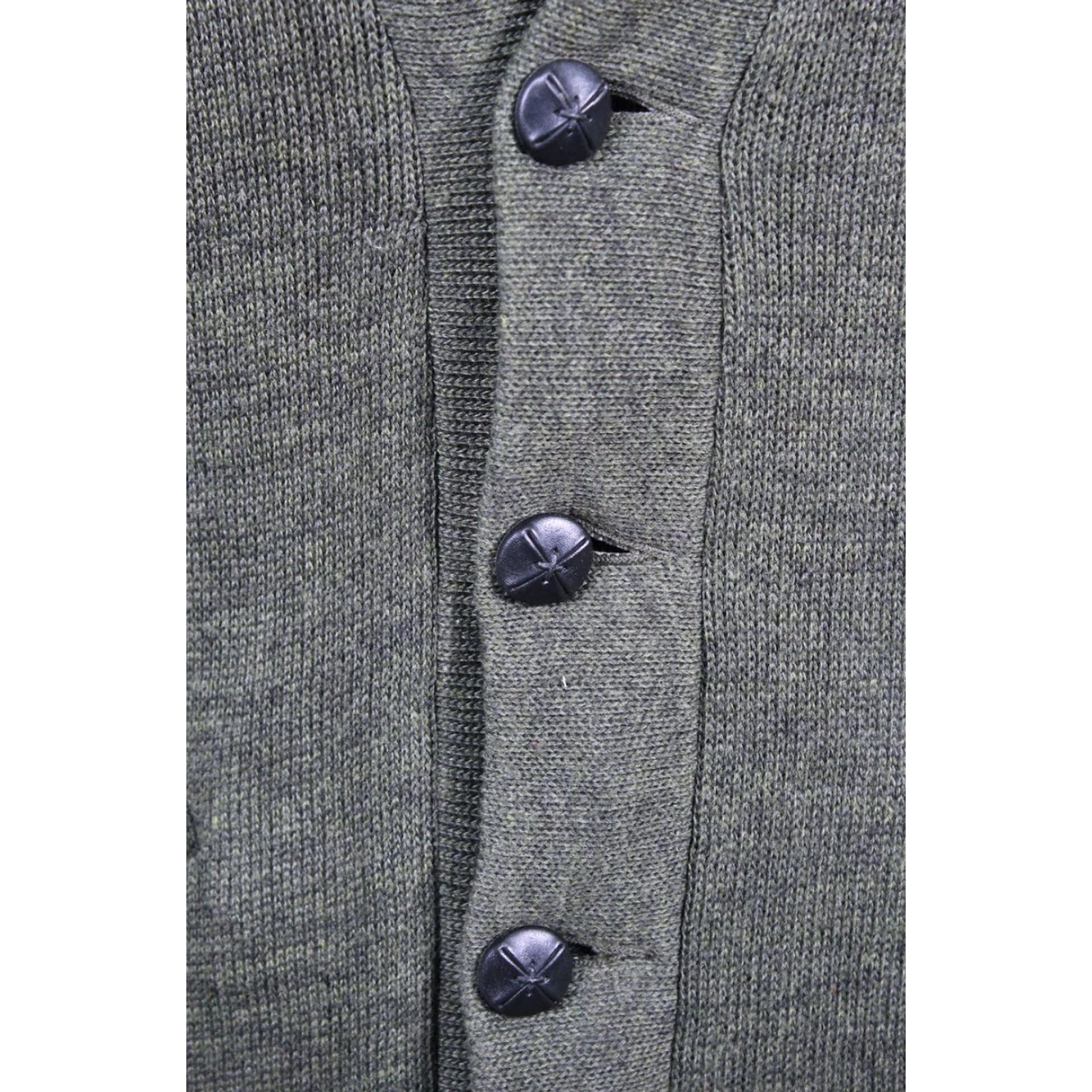 Vintage 1960s Boy's Cardigan VTG Green Cotton Blend Size 14 Lined Sweater 60s Family Vintage Knit Size US S / EU 44-46 / 1 - 7 Thumbnail