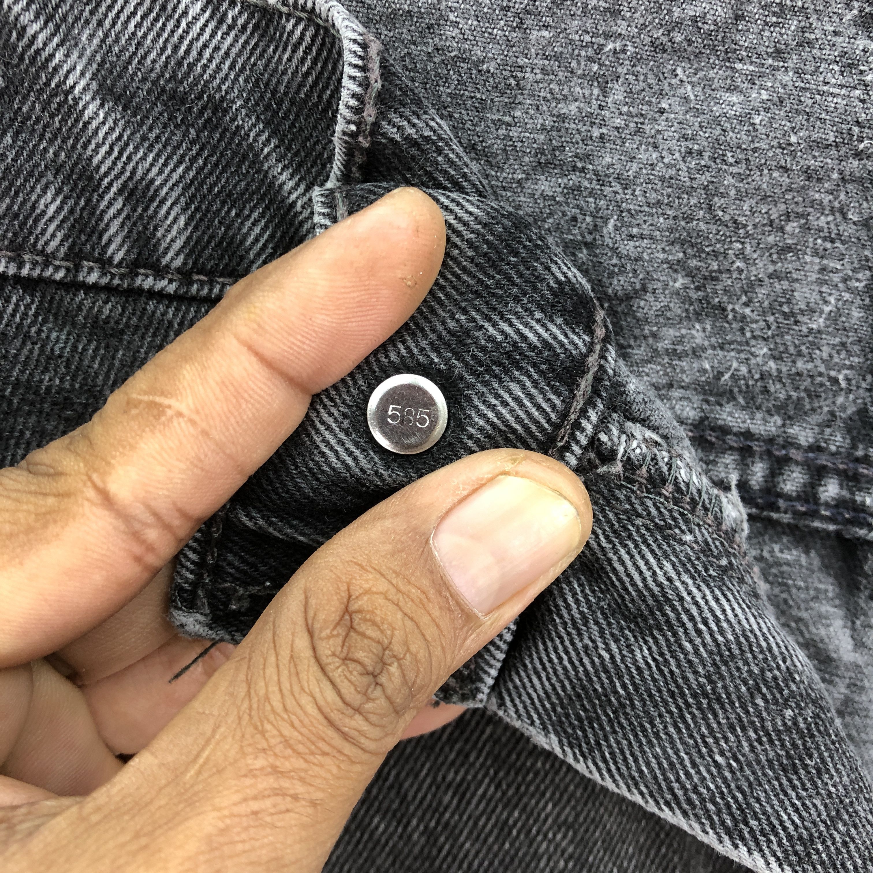 Levi's Vintage 90s Levis Stonewash Black Jeans Levi's Faded Denim Size US 42 / EU 58 - 8 Thumbnail