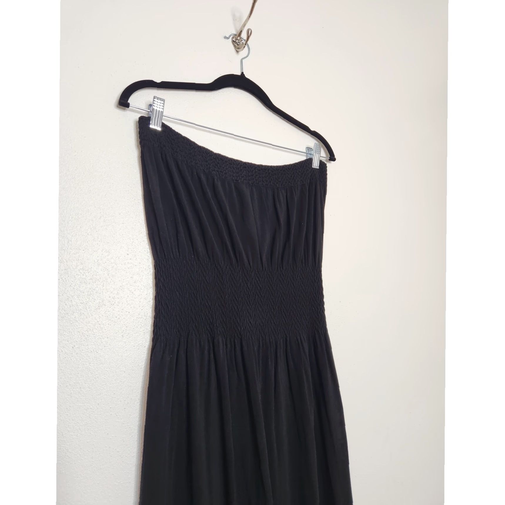 Vintage VINTAGE Soho Girls Tube Top Maxi Dress Black L M/L Woman Long Dress 52 15 Rayon Fairy Whimsy Goth 90s Girls Mens Womens Size L / US 10 / IT 46 - 3 Thumbnail