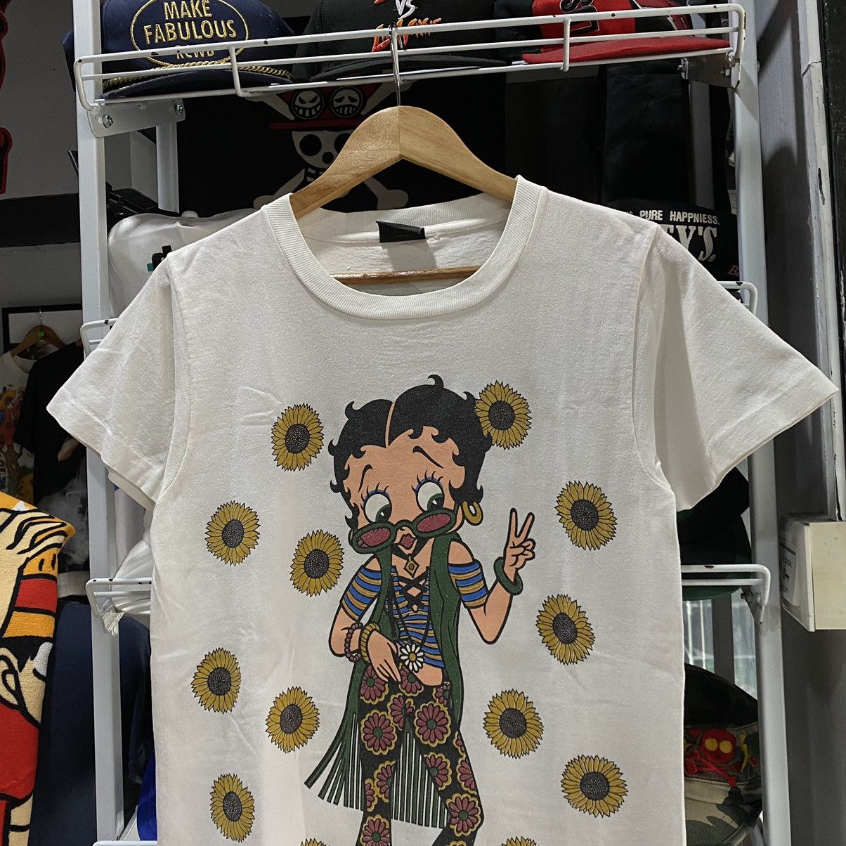 Cartoon Network Vintage Betty Boop Big print 90 single stitch Rare Sunflower Size US M / EU 48-50 / 2 - 3 Thumbnail