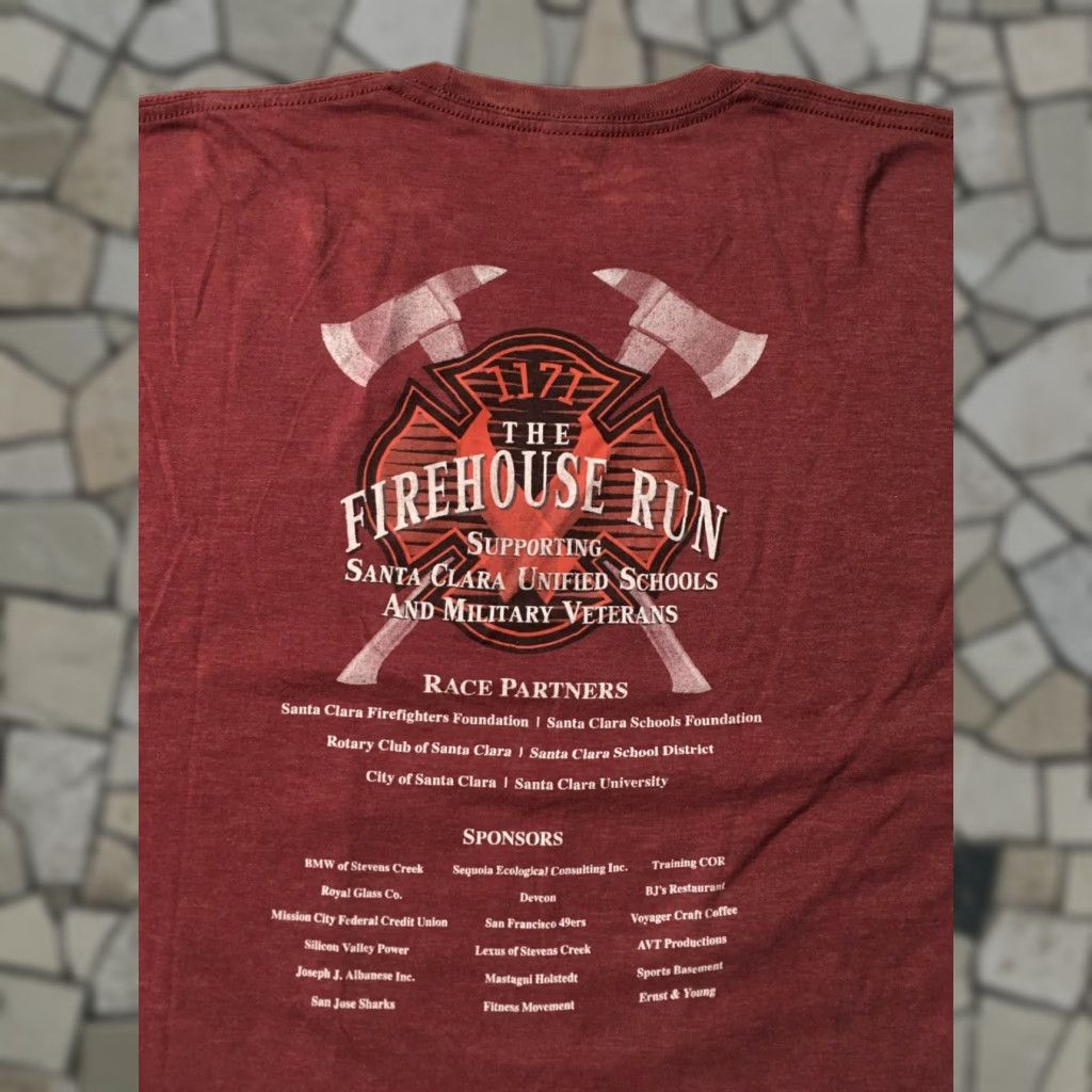Tultex Firehouse T-shirt Mens XL Crew Purple Graphic Military Veterans Size US XL / EU 56 / 4 - 1 Thumbnail