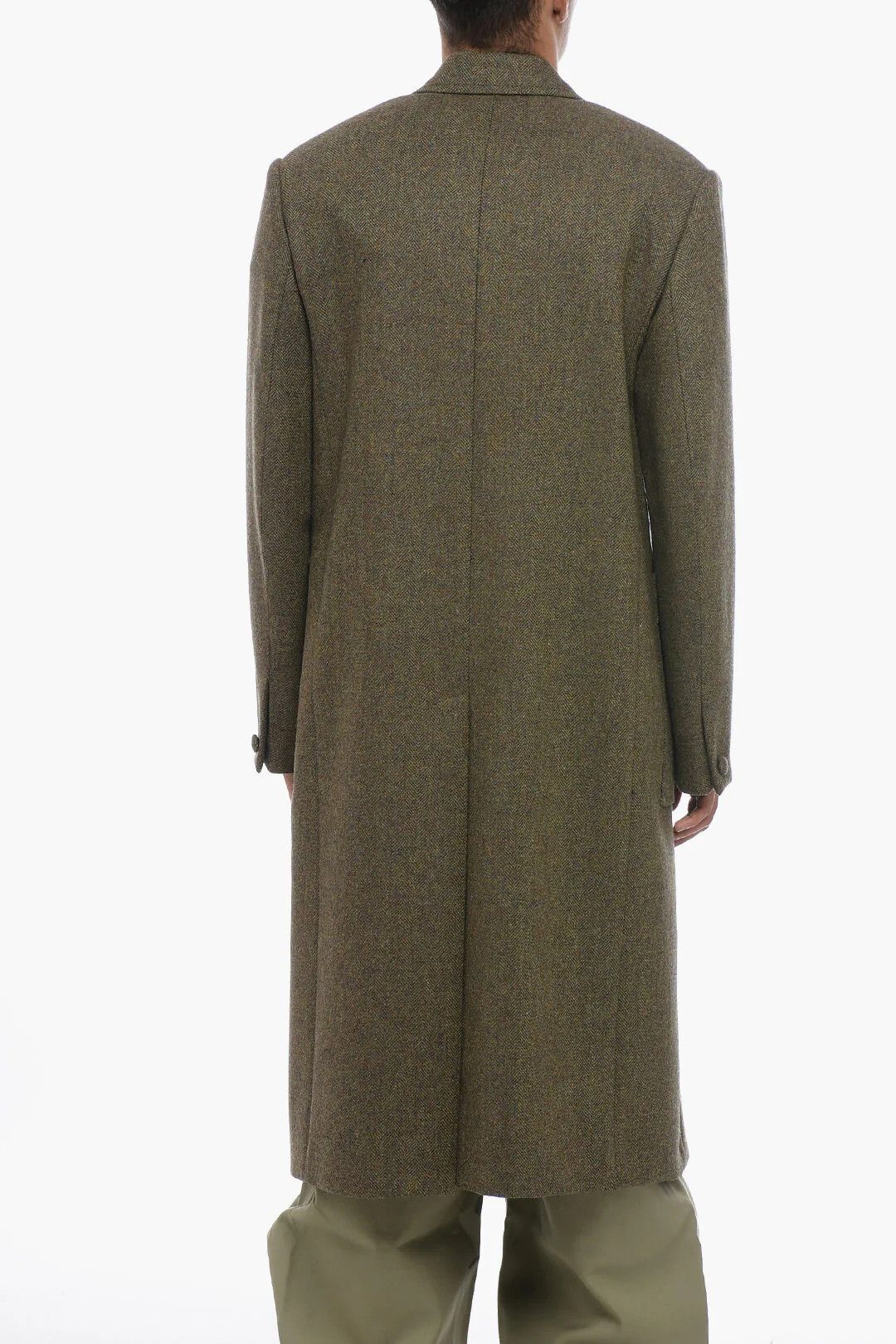 Givenchy og1mm0326 Wool Double-Breasted Coat in Green Size US M / EU 48-50 / 2 - 2 Thumbnail