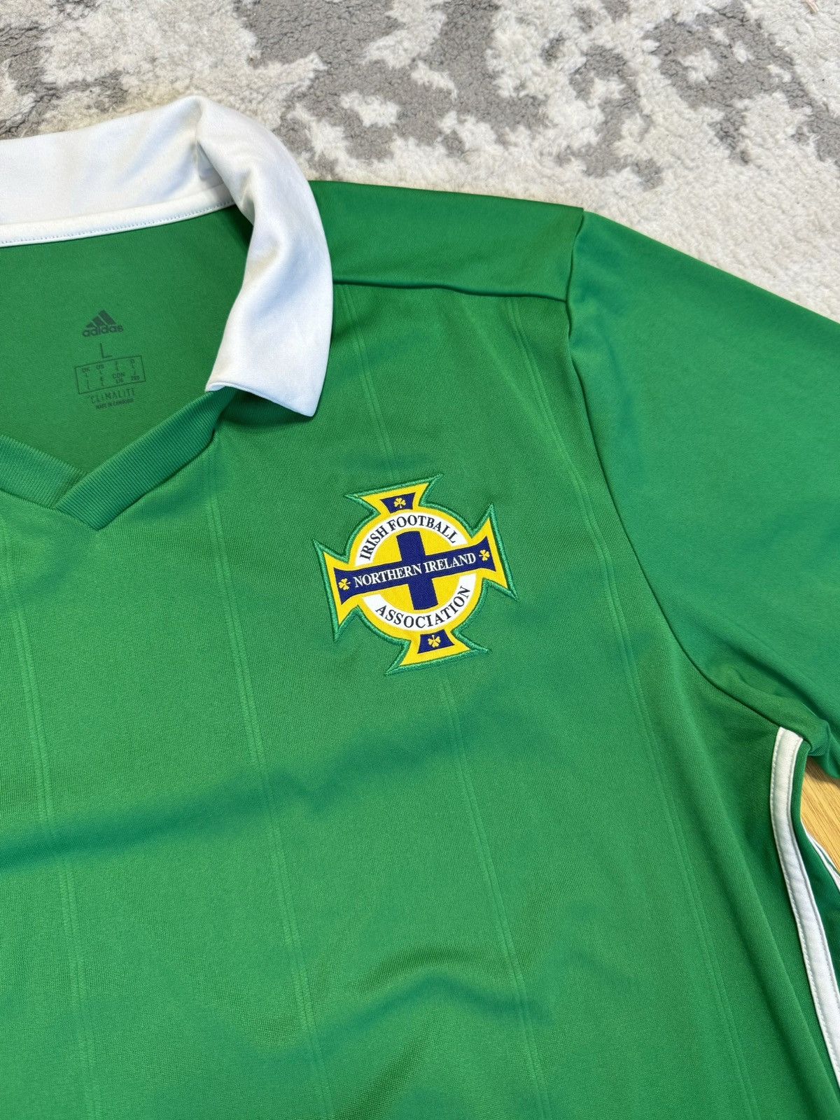 Adidas Northern Ireland 2017-2018 Home Football Shirt Jersey Size US L / EU 52-54 / 3 - 6 Thumbnail