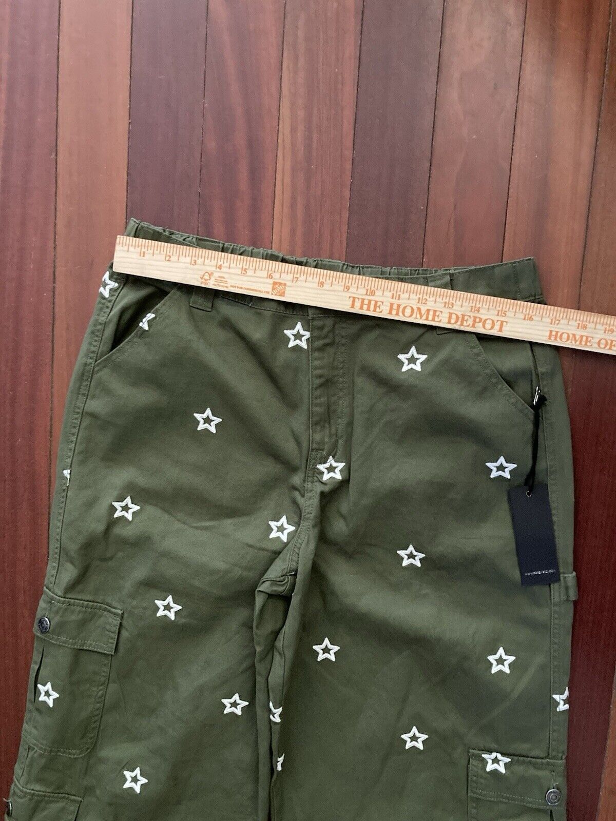 Designer × Forever 21 Forever 21 Y2K Star Womens Mid Rise Straight Cargo Pant XL Size 38" / US 16 / IT 52 - 2 Thumbnail
