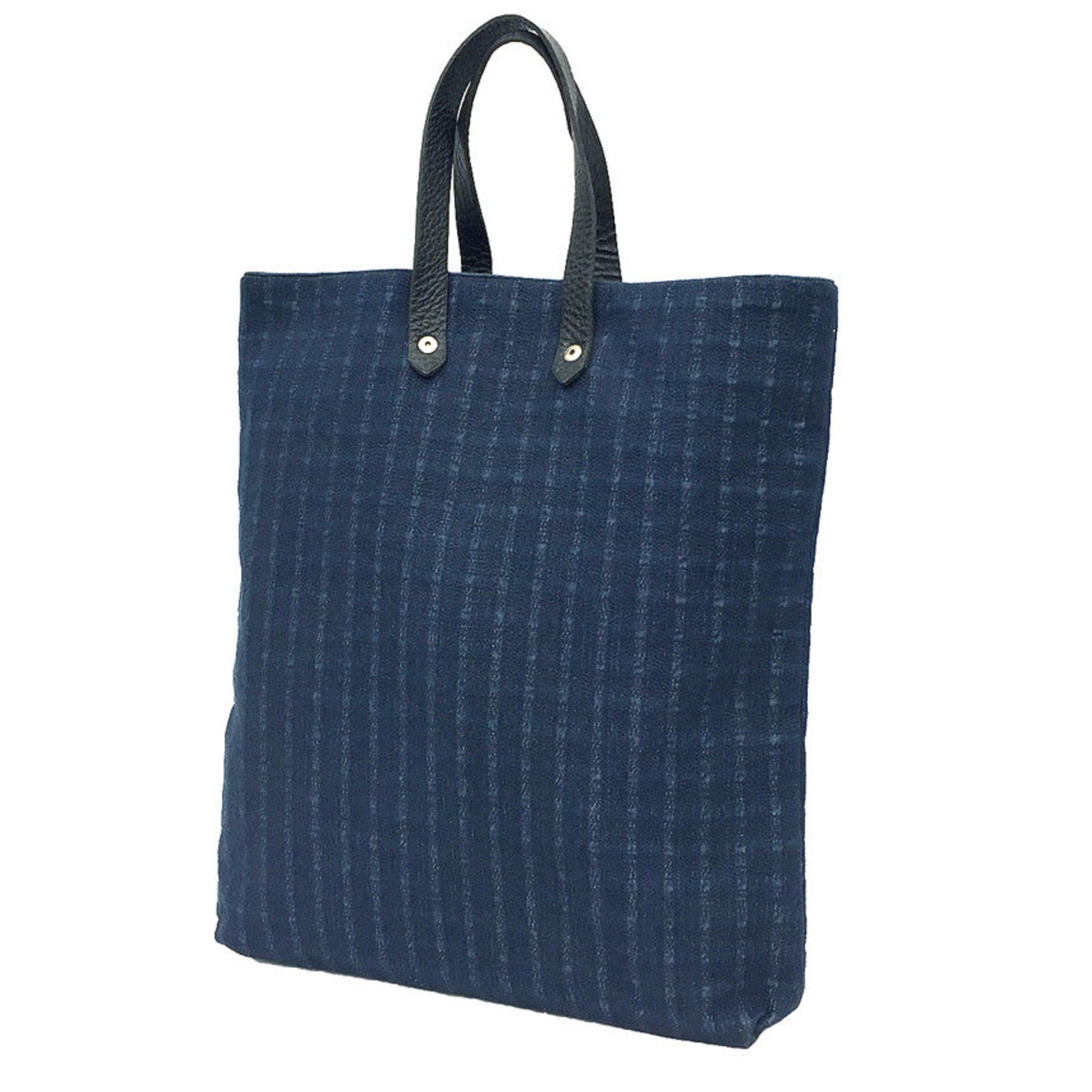 Hermes HERMES Amedaba GM Tote Bag Hand Indigo Navy Hermes Size ONE SIZE - 1 Thumbnail